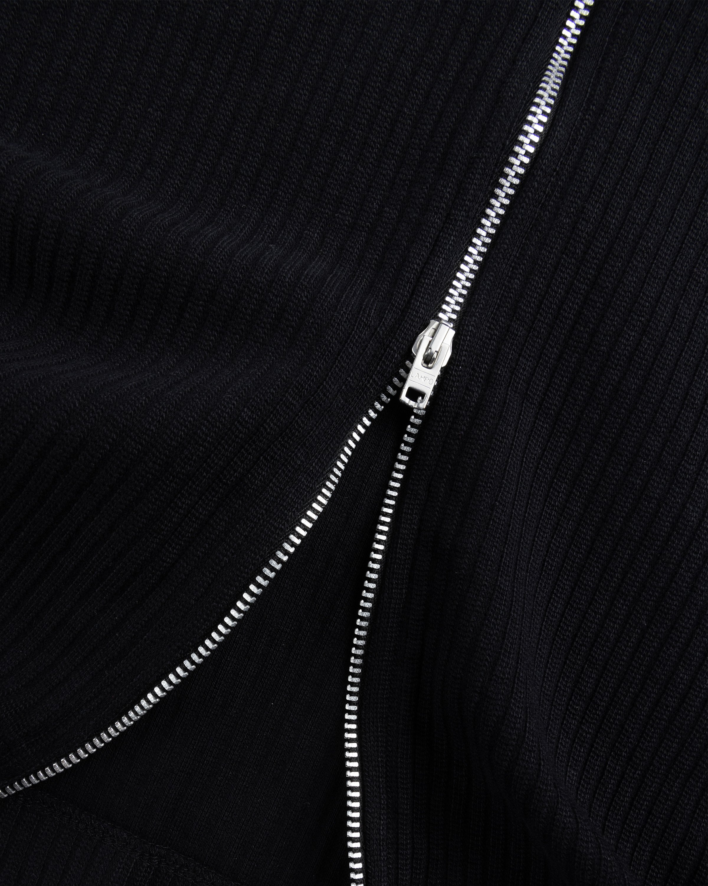 Our Legacy - Shrunken Fullzip Polo Black Rib - Clothing - Black - Image 7