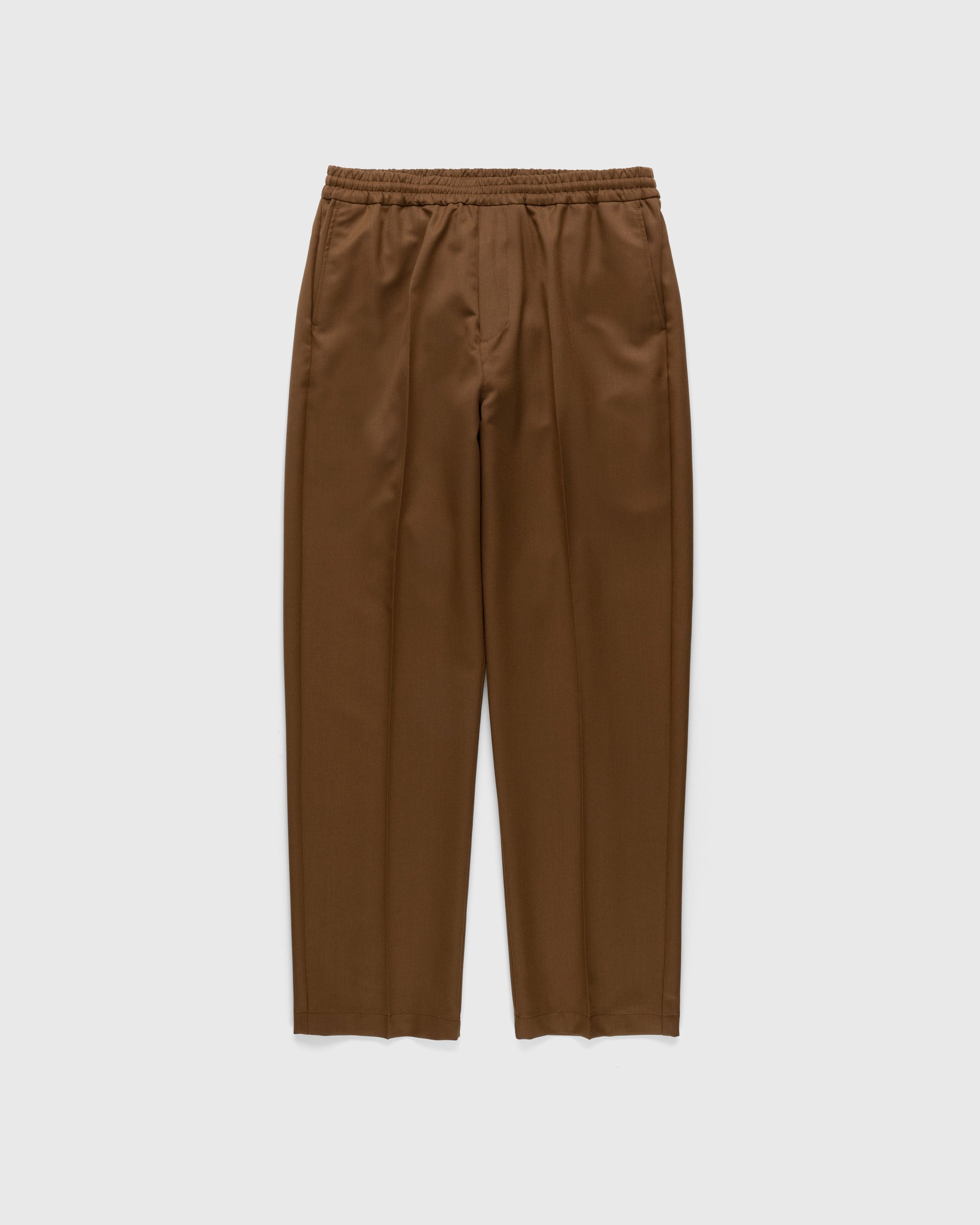 Highsnobiety - Wool Blend Elastic Pants Brown - Clothing - Brown - Image 1