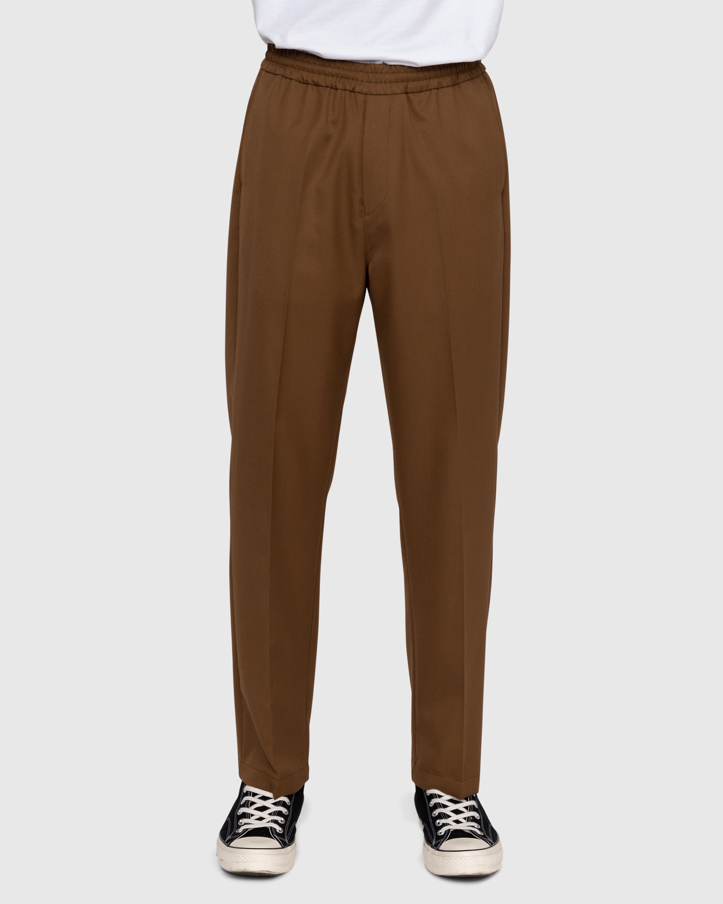 Highsnobiety - Wool Blend Elastic Pants Brown - Clothing - Brown - Image 2