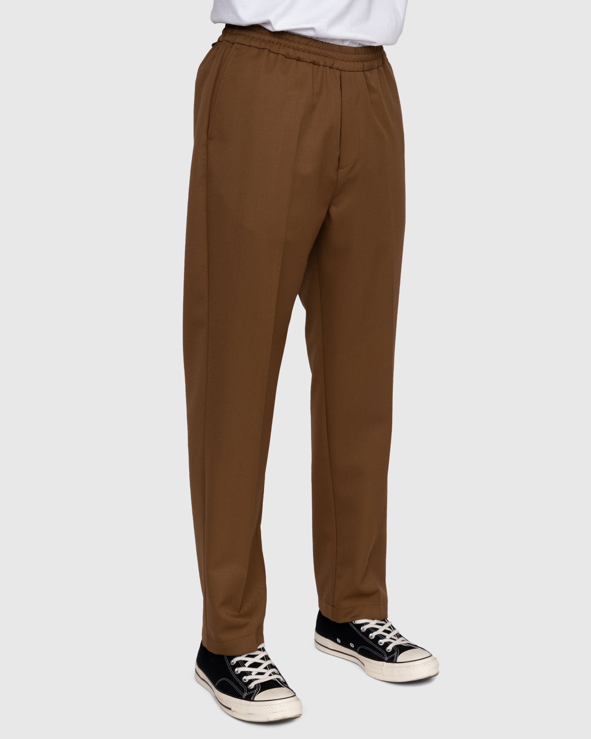 Highsnobiety - Wool Blend Elastic Pants Brown - Clothing - Brown - Image 3