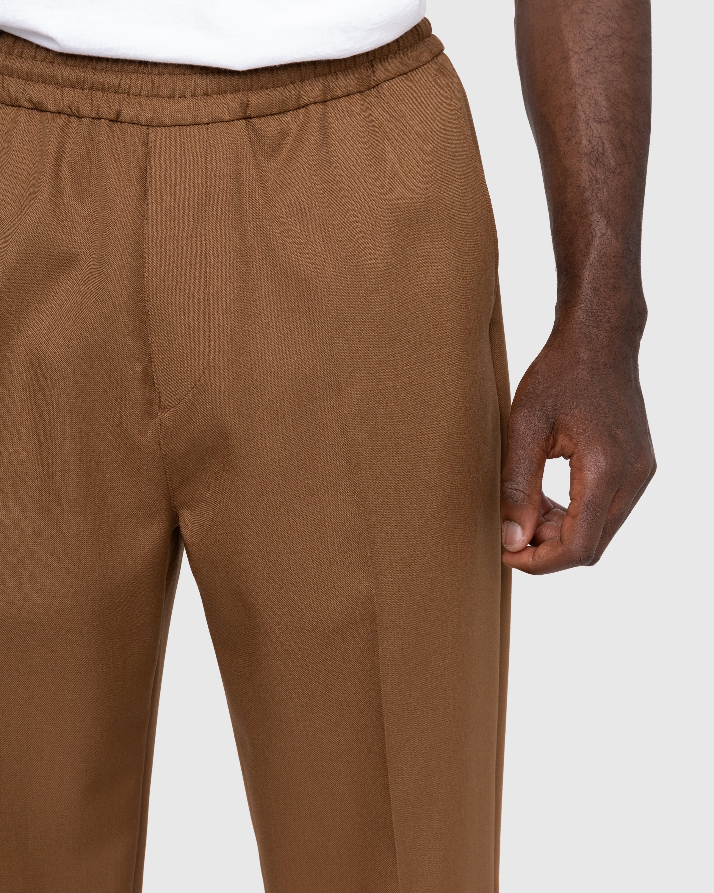 Highsnobiety - Wool Blend Elastic Pants Brown - Clothing - Brown - Image 5