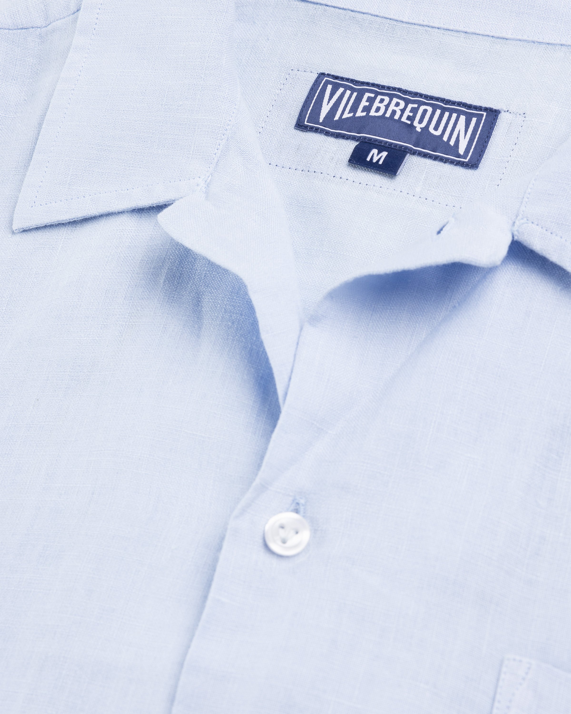 Vilebrequin x Highsnobiety - Solid Bowling Shirt Chambray - Clothing - Blue - Image 3