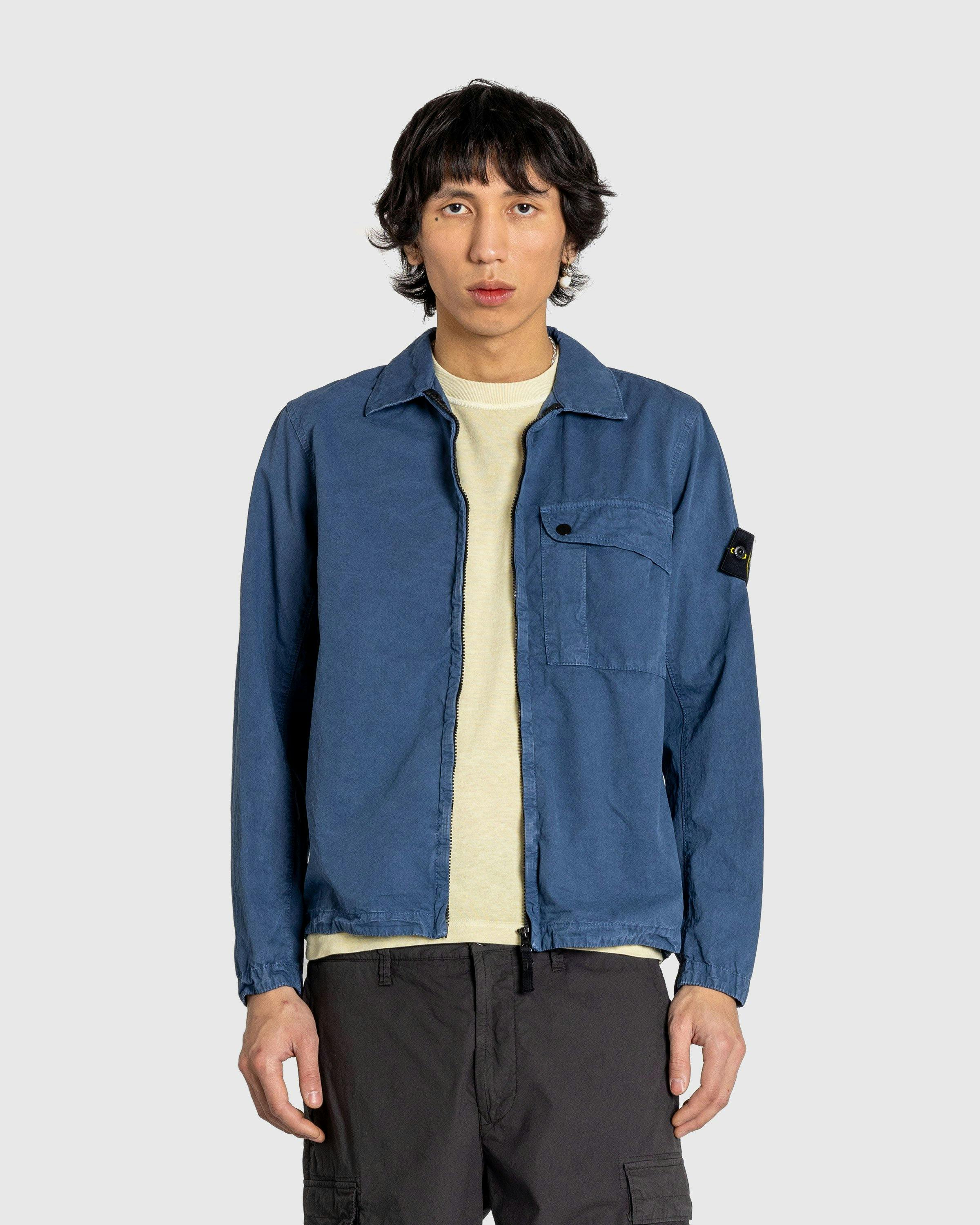 Stone Island Cotton Overshirt Dark Blue Highsnobiety Shop