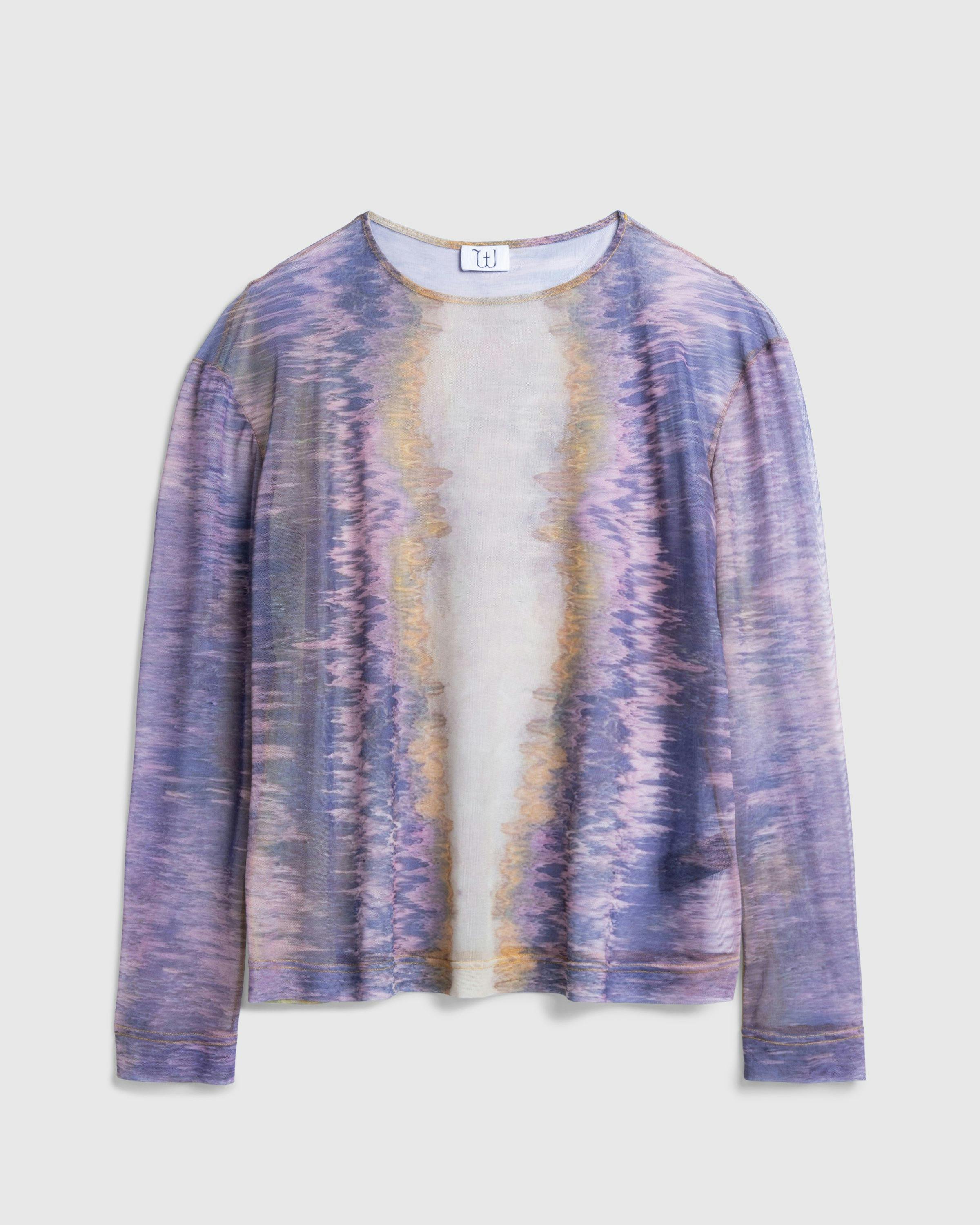 Winnie New York - TOLA SHIRT PURPLE PASTEL STROKES PRINT - Clothing - Purple - Image 1