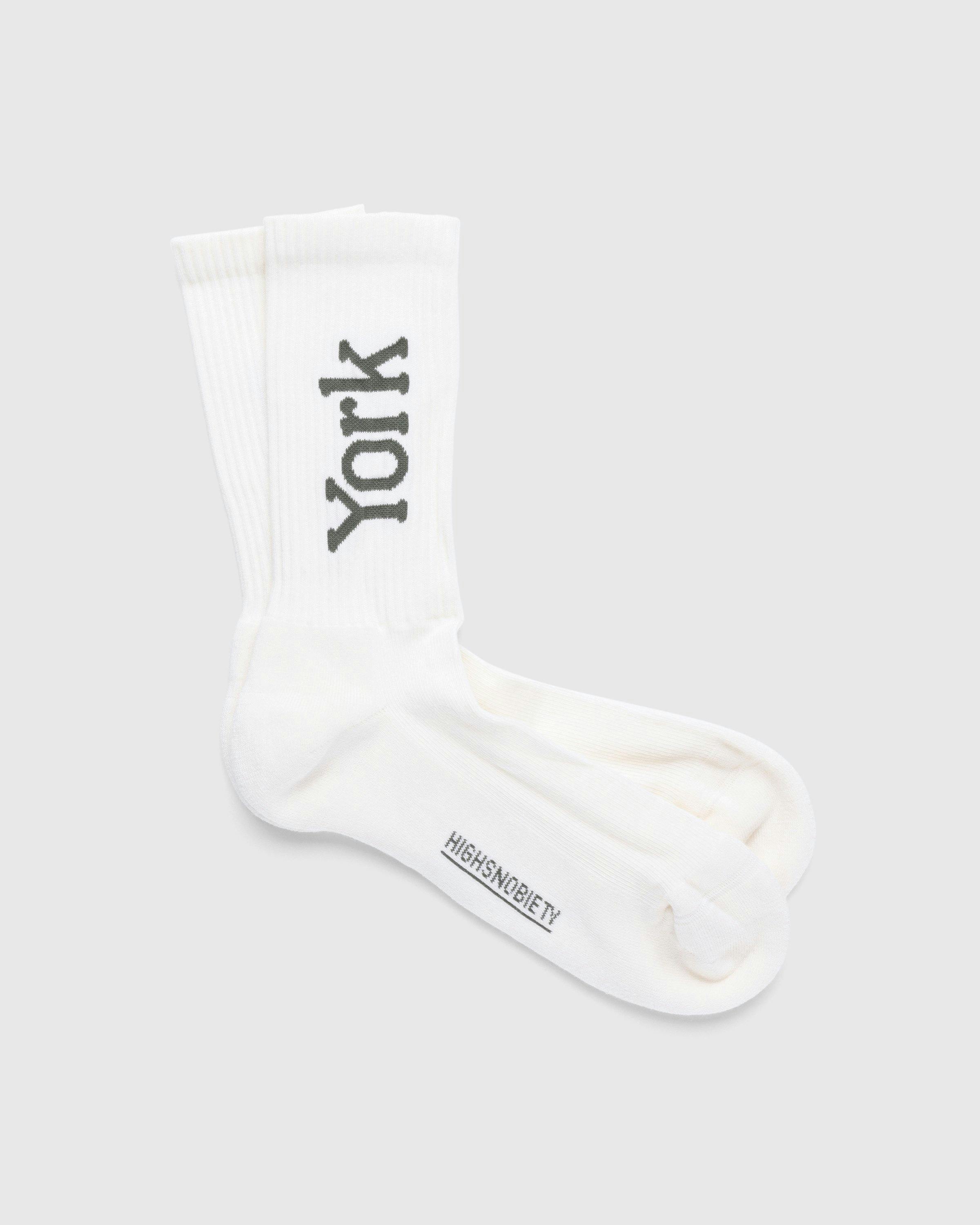 Highsnobiety - Neu York Logo Socks - Accessories - Beige - Image 1