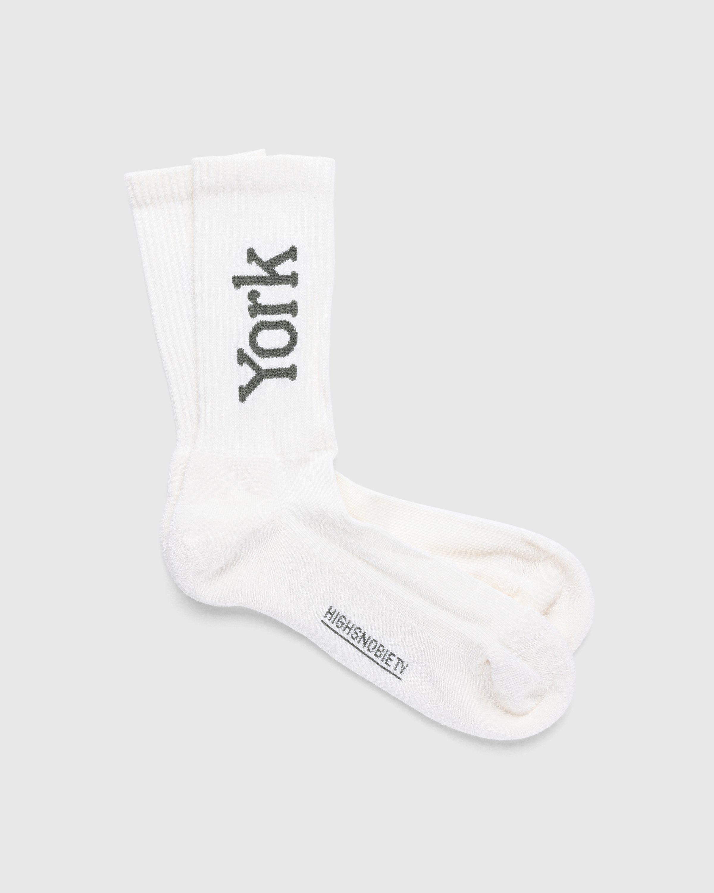 Highsnobiety - Neu York Logo Socks - Accessories - Beige - Image 1