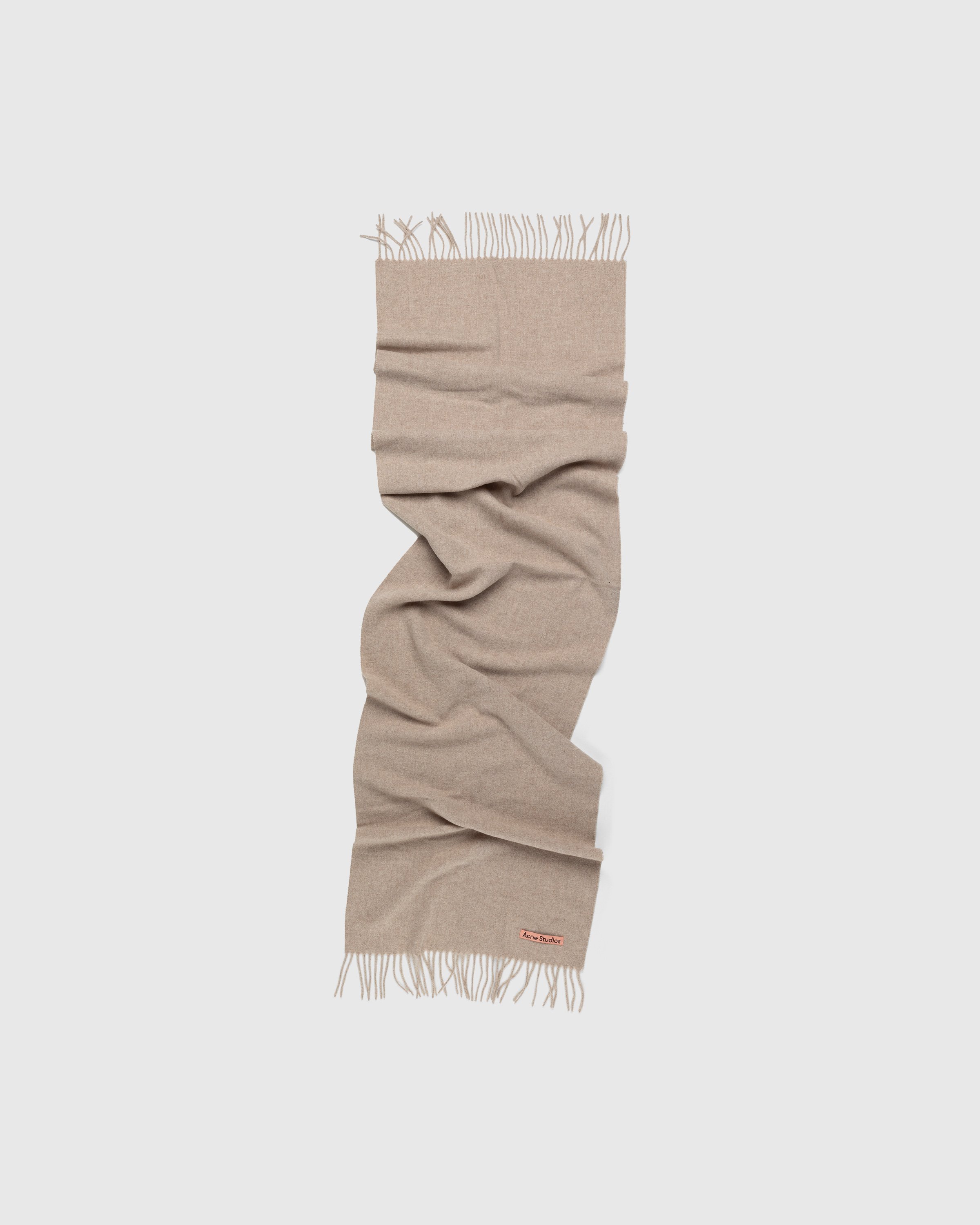 Acne Studios - Wool Fringe Scarf Oatmeal Melange - Accessories - Beige - Image 1
