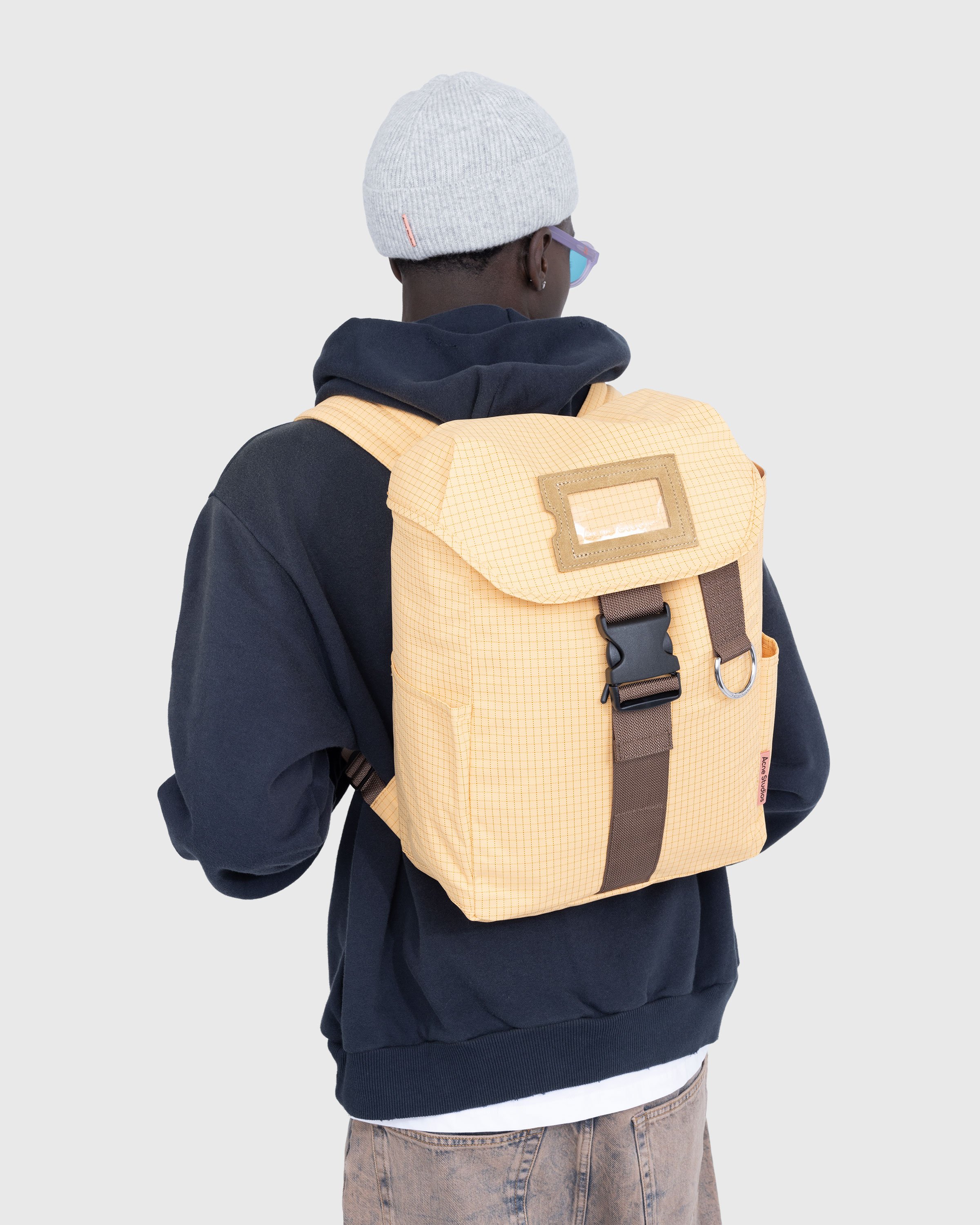 Acne Studios - Ripstop Nylon Backpack Yellow/Brown - Accessories - Multi - Image 4