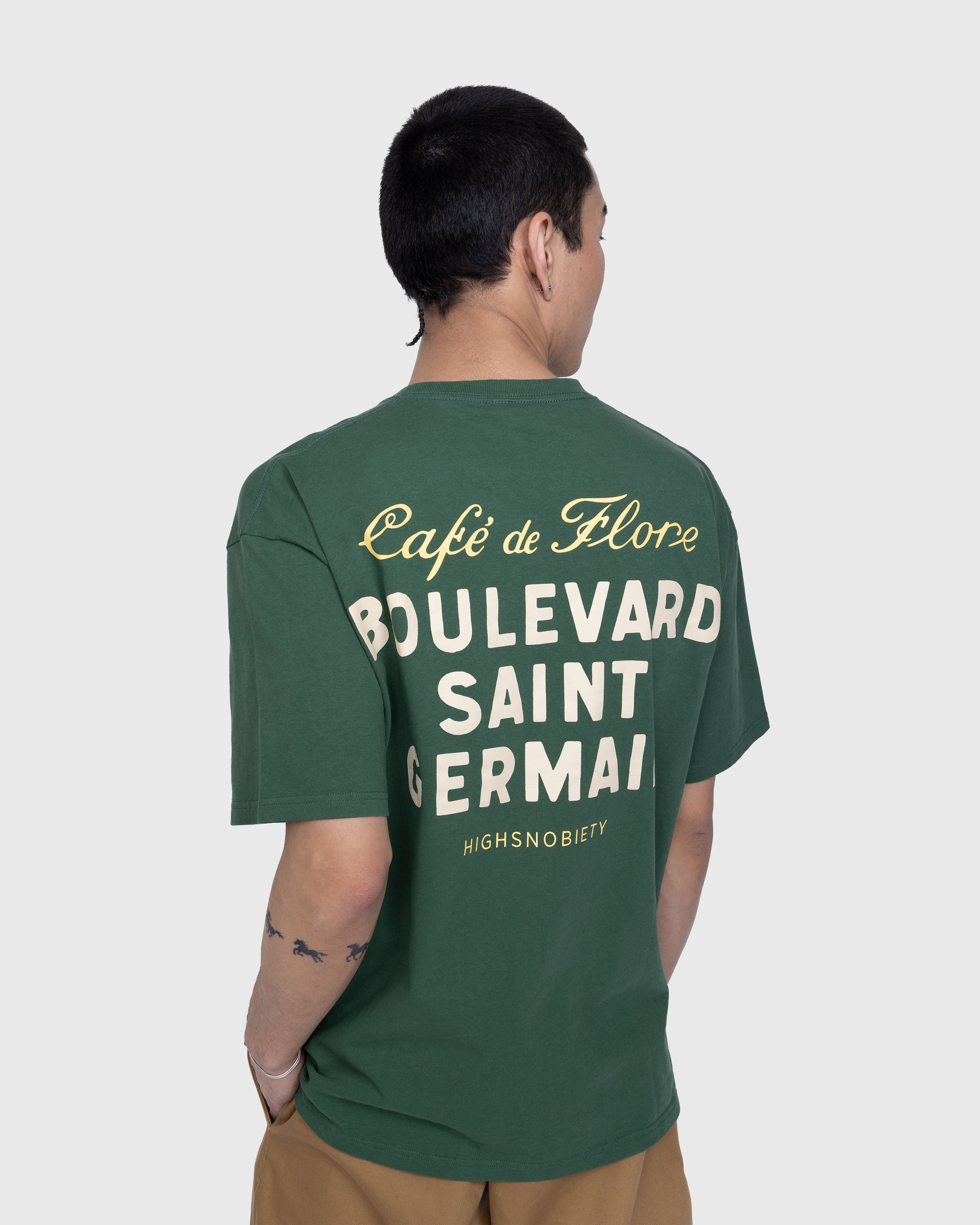 Café de Flore x Highsnobiety - Short Sleeve T-Shirt Green - Clothing - Green - Image 4
