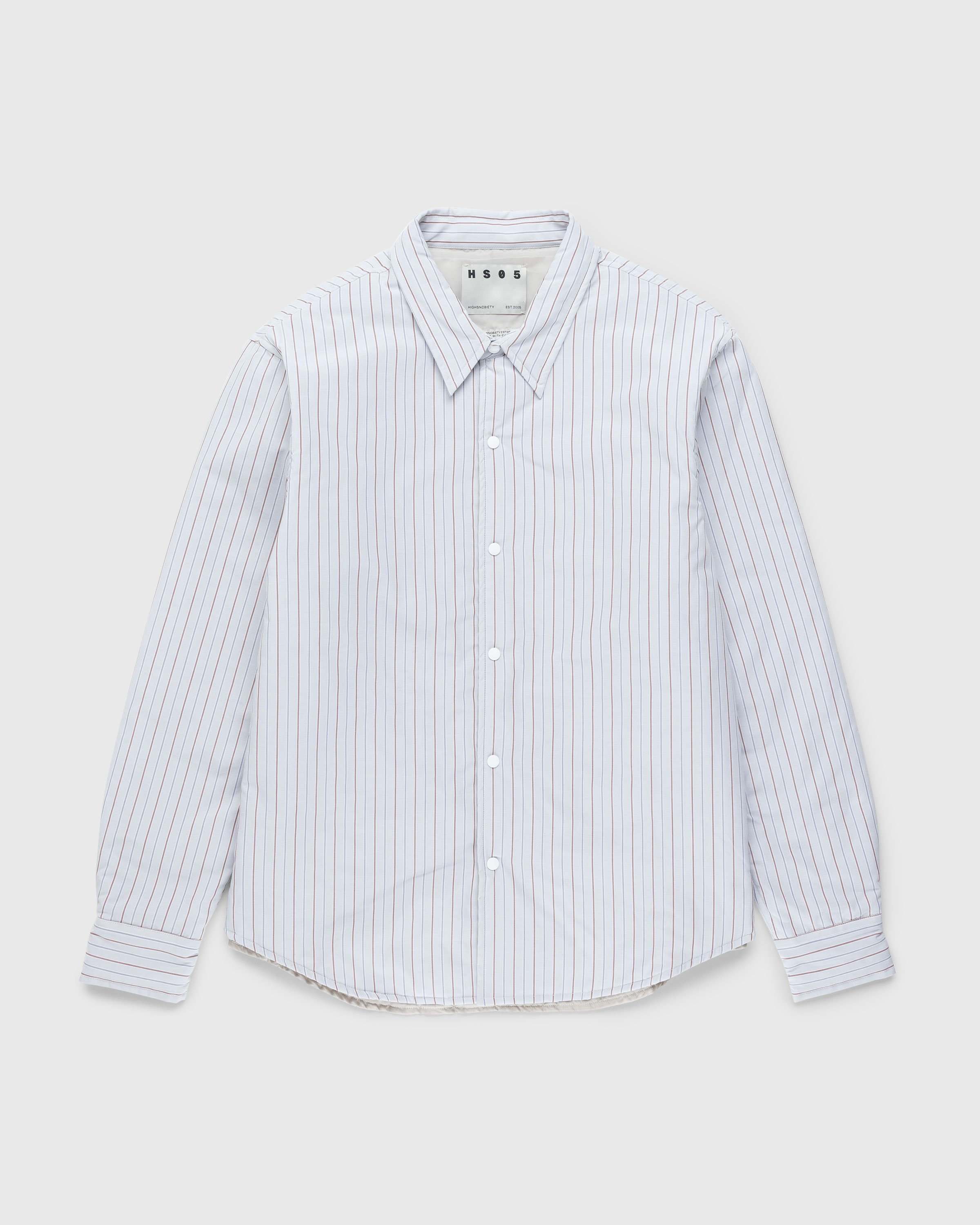 Highsnobiety HS05 - Insulated Shirt Jacket Stripes - Clothing - Beige - Image 1