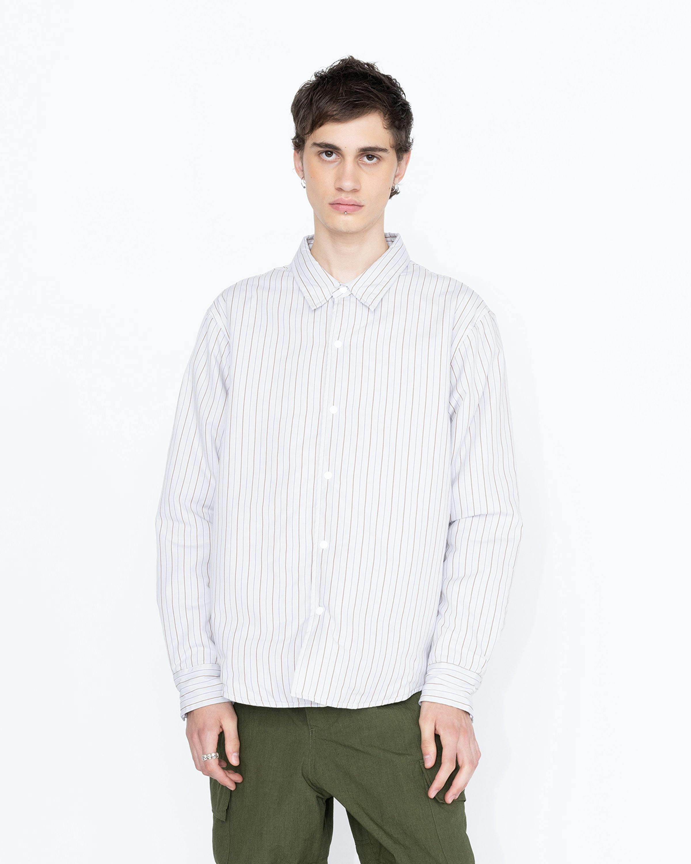 Highsnobiety HS05 - Insulated Shirt Jacket Stripes - Clothing - Beige - Image 5