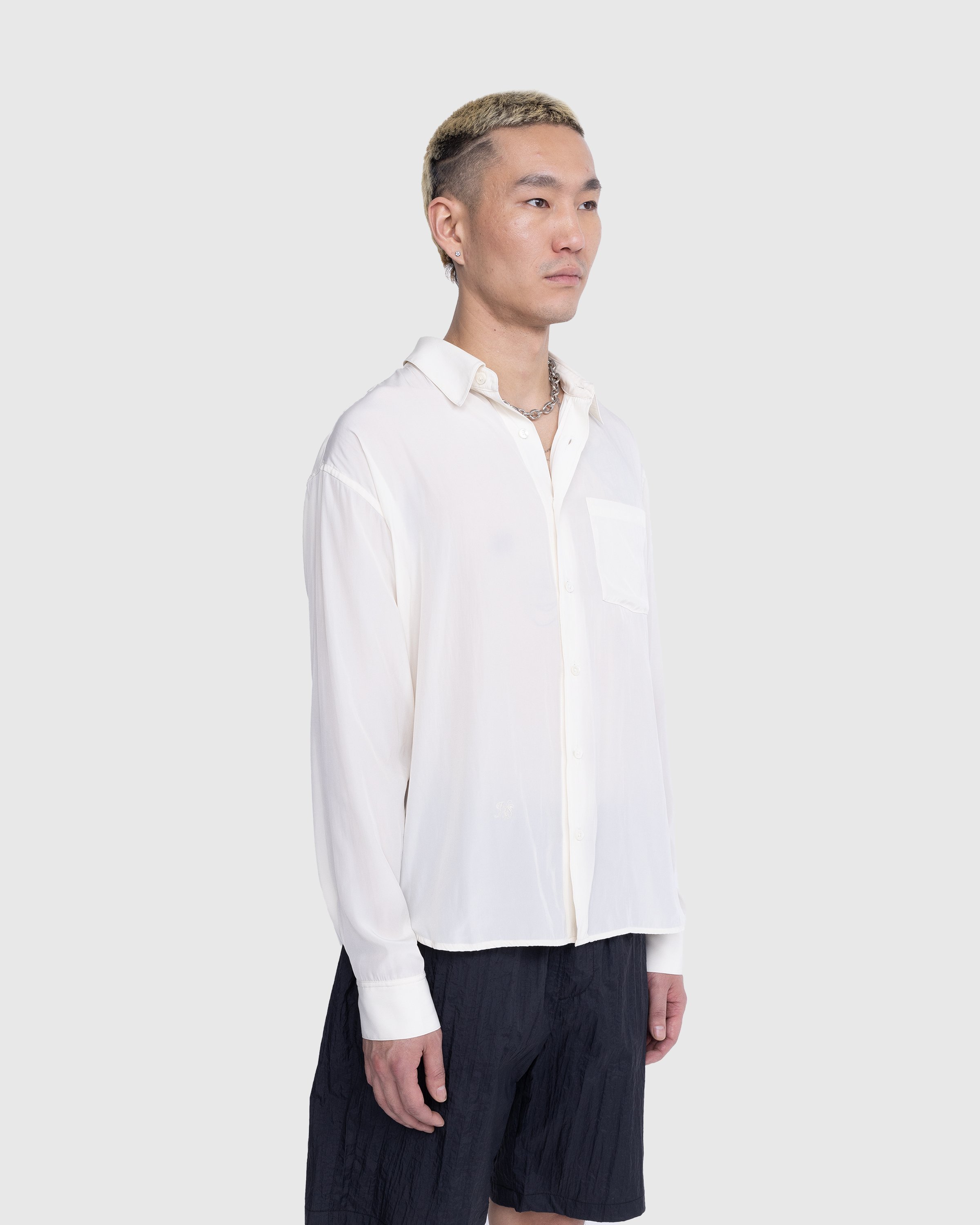 Highsnobiety - Lightweight Long-Sleeve Shirt White - Clothing - Grey - Image 4
