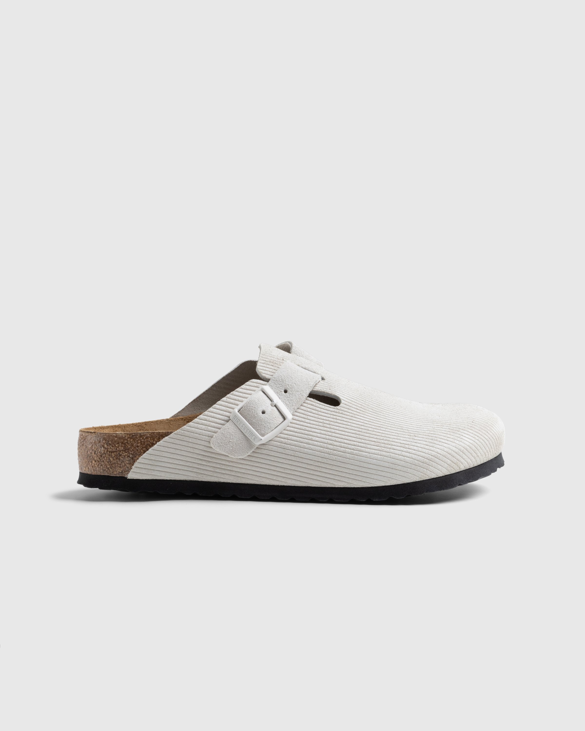 Birkenstock - Boston Suede Leather Corduroy Antique White - Footwear - White - Image 1