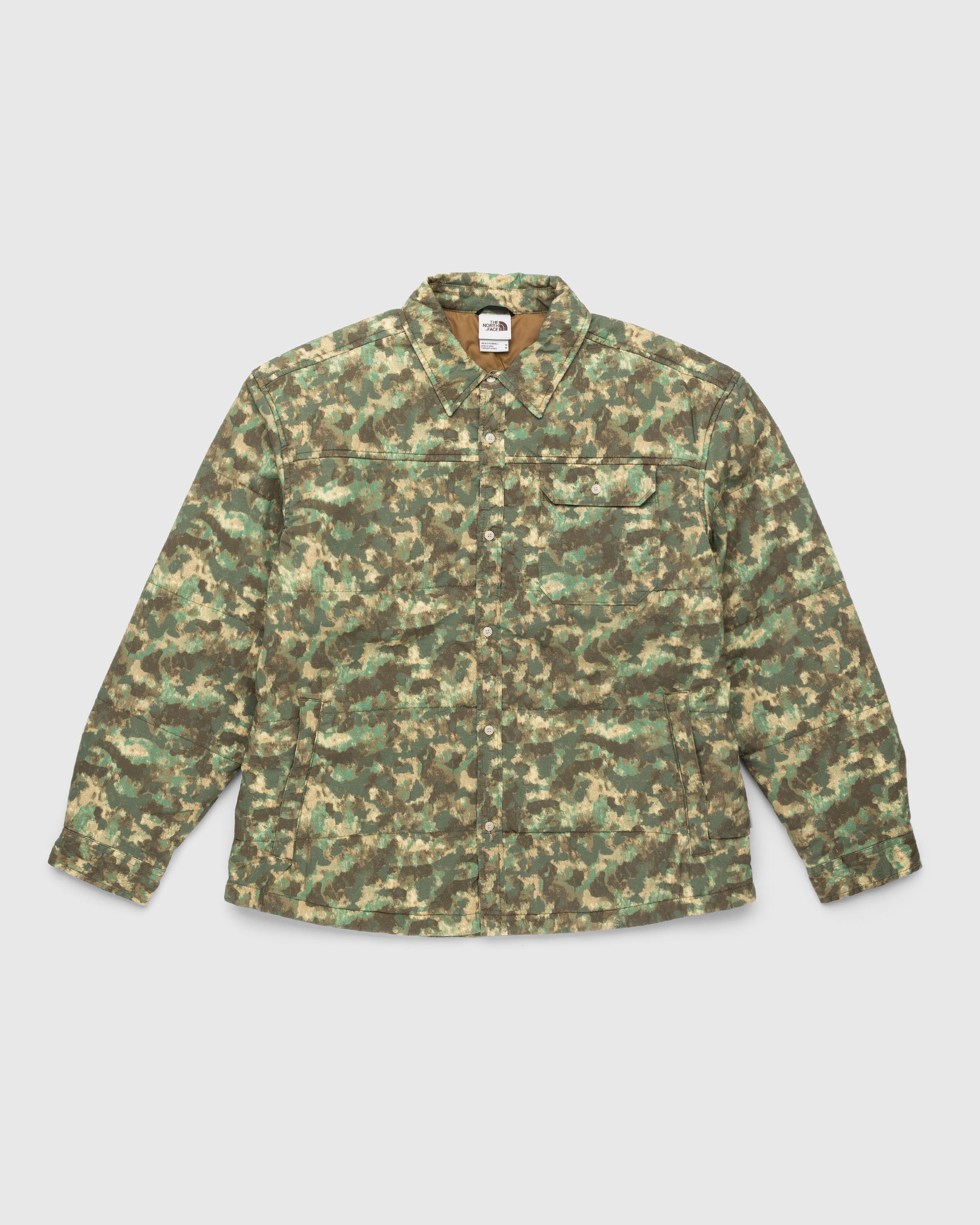 The North Face - M66 Stuffed Shirt Jacket Military Olive/Stippled Camo Print - Clothing - Green - Image 1