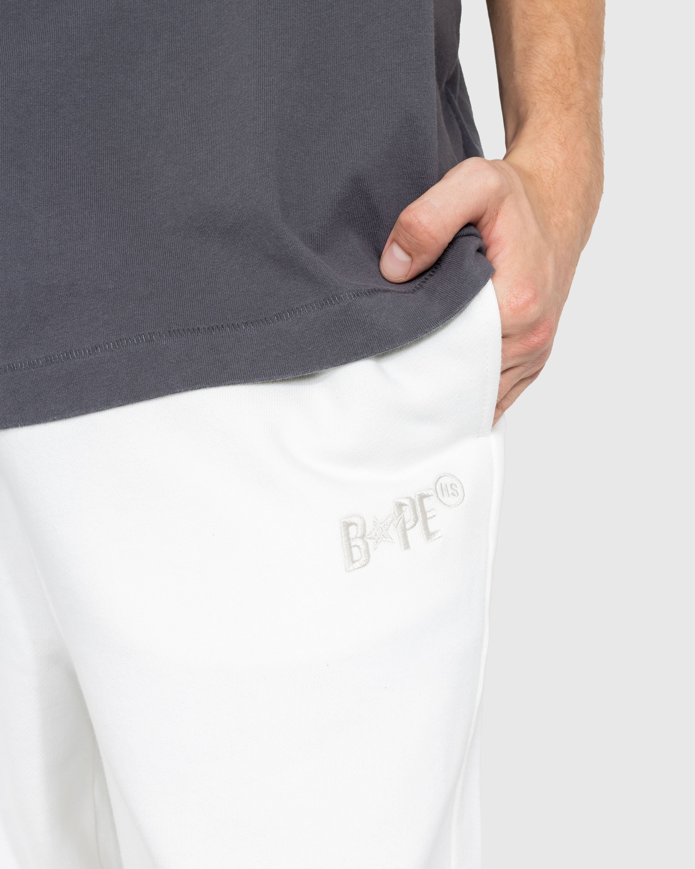 BAPE x Highsnobiety - Heavy Washed Sweat Pants Ivory - Clothing - Beige - Image 5