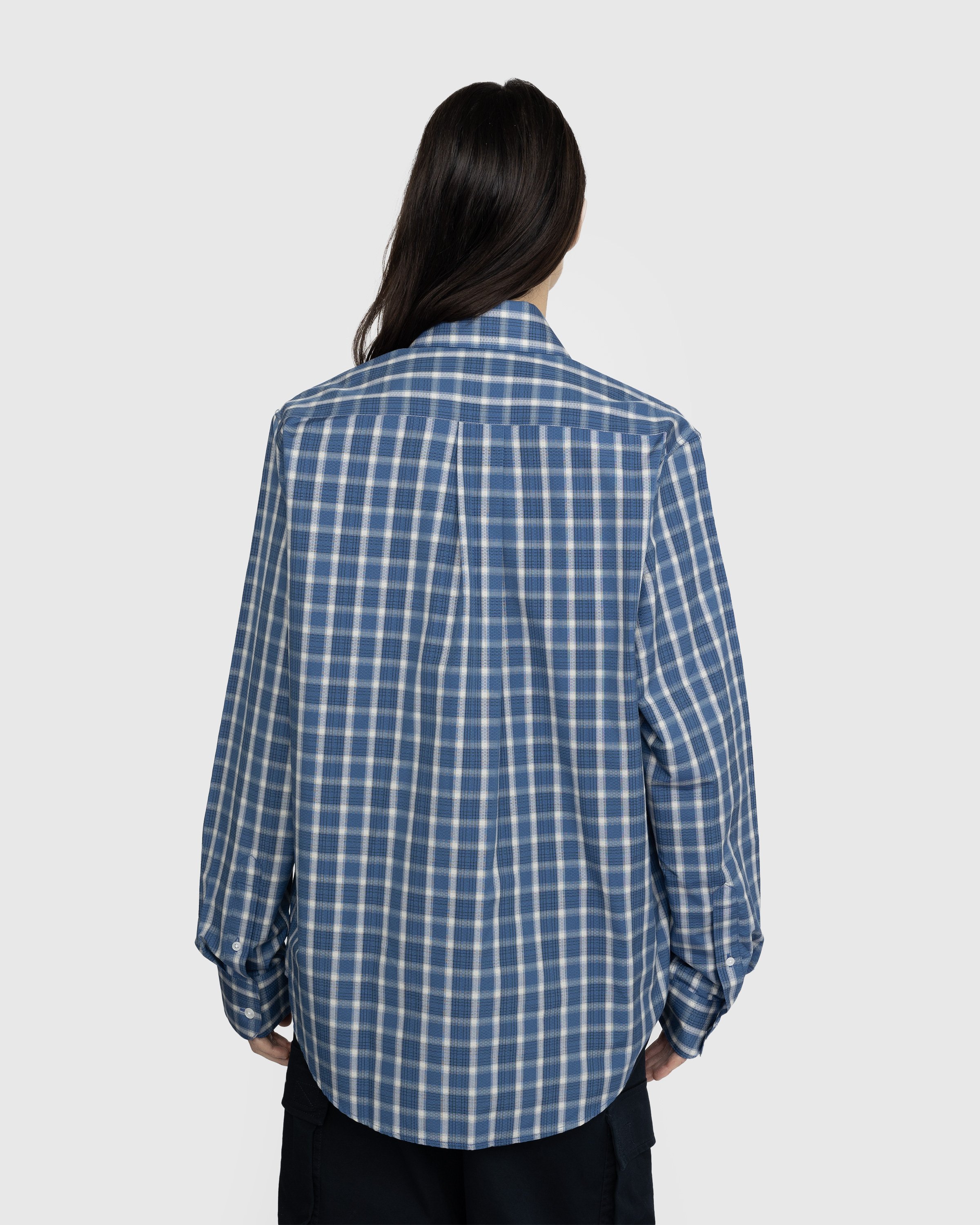 Martine Rose - Classic Check Button-Down Shirt Blue - Clothing - Blue - Image 3