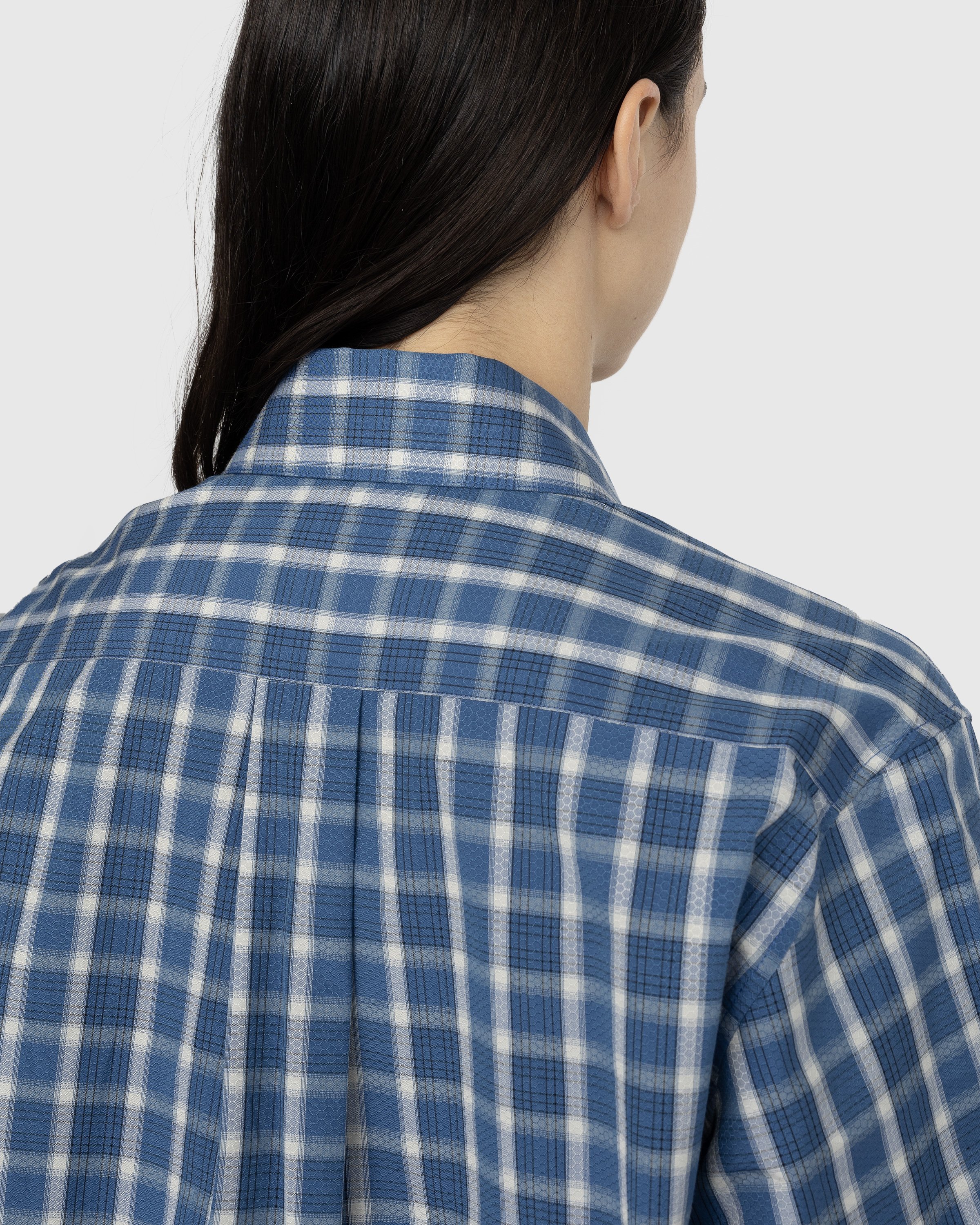 Martine Rose - Classic Check Button-Down Shirt Blue - Clothing - Blue - Image 5