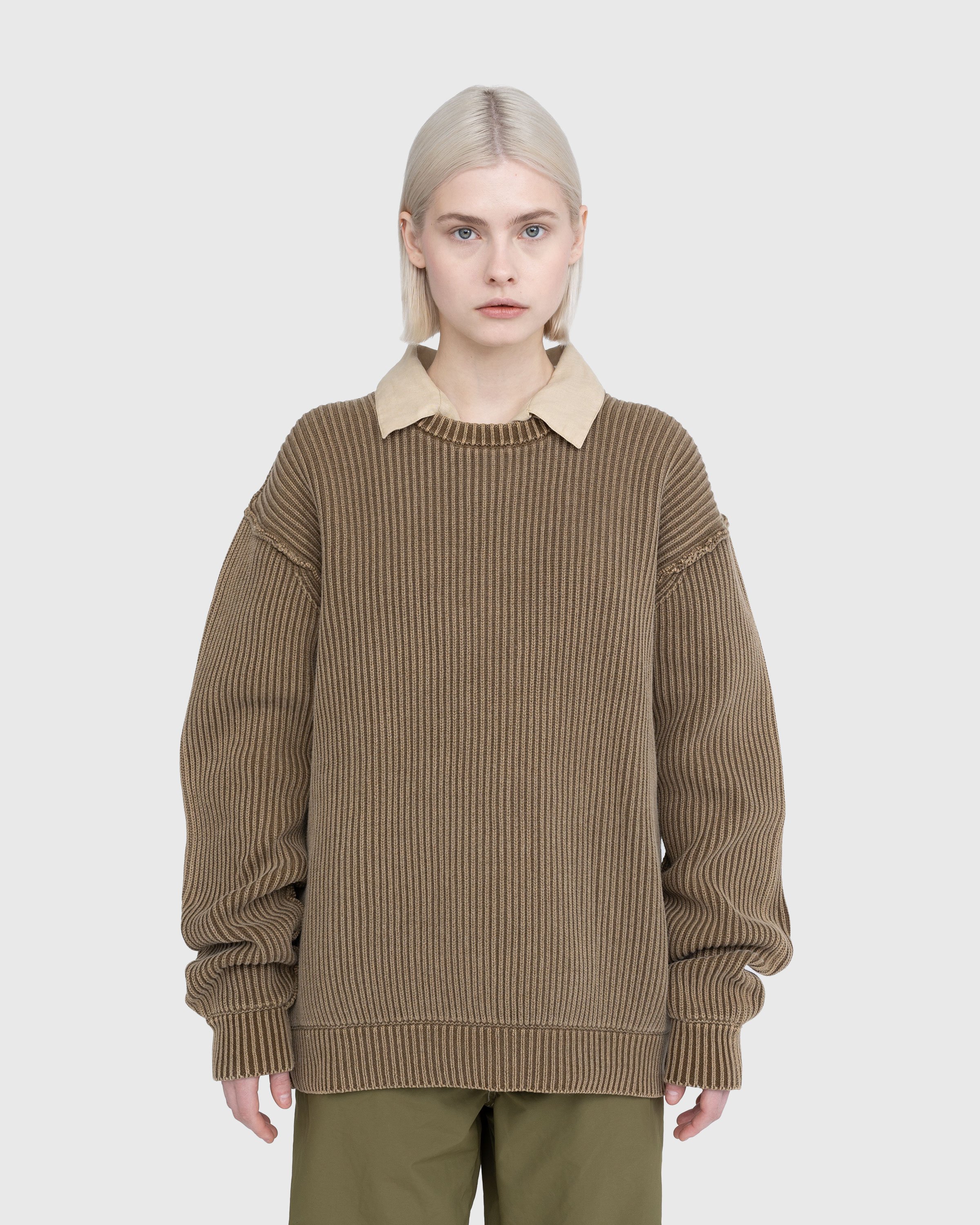 Highsnobiety - Pigment Dyed Loose Knit Sweater Brown - Clothing - Brown - Image 7