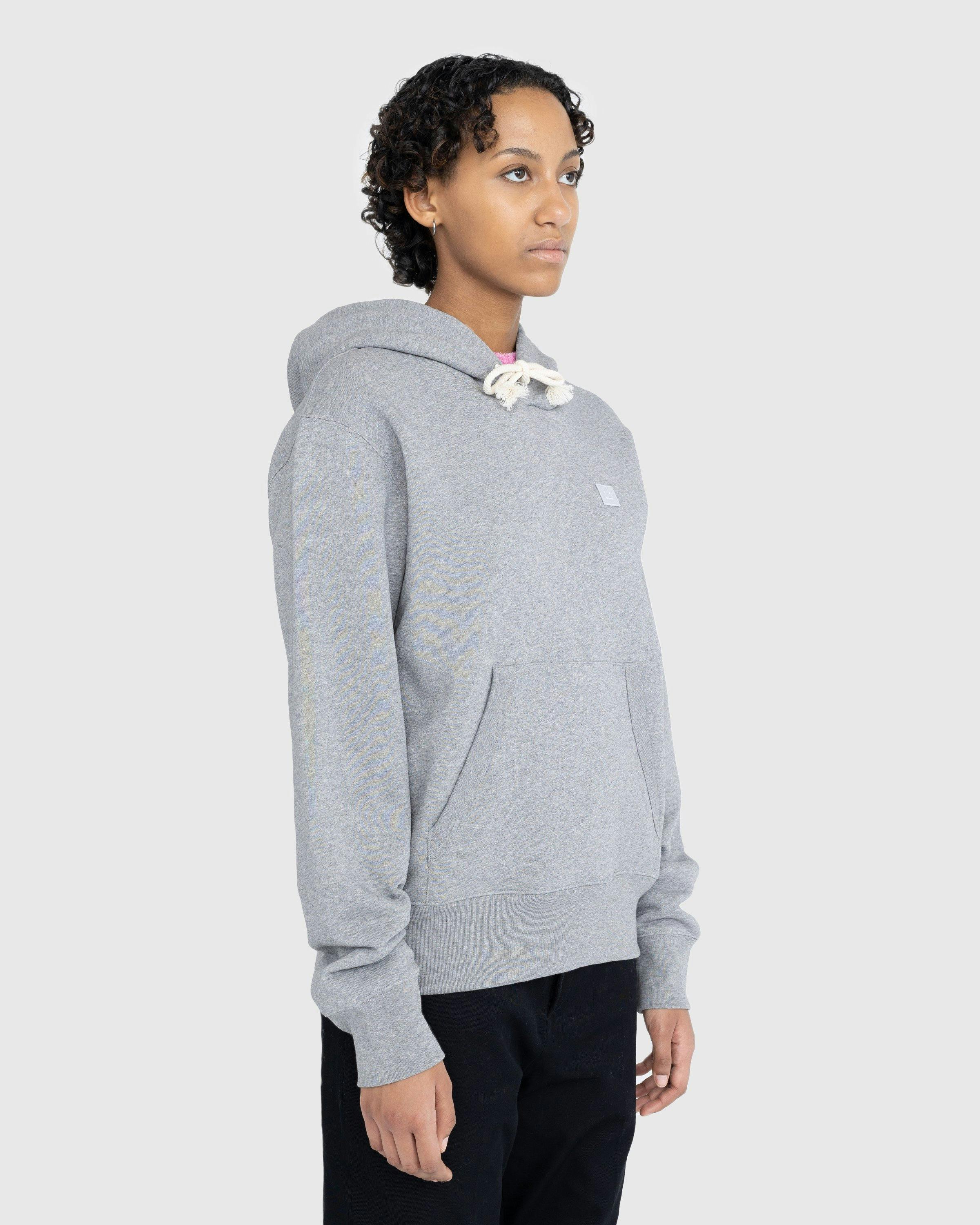 Acne Studios - Face Logo Hoodie Grey - Clothing - Grey - Image 3