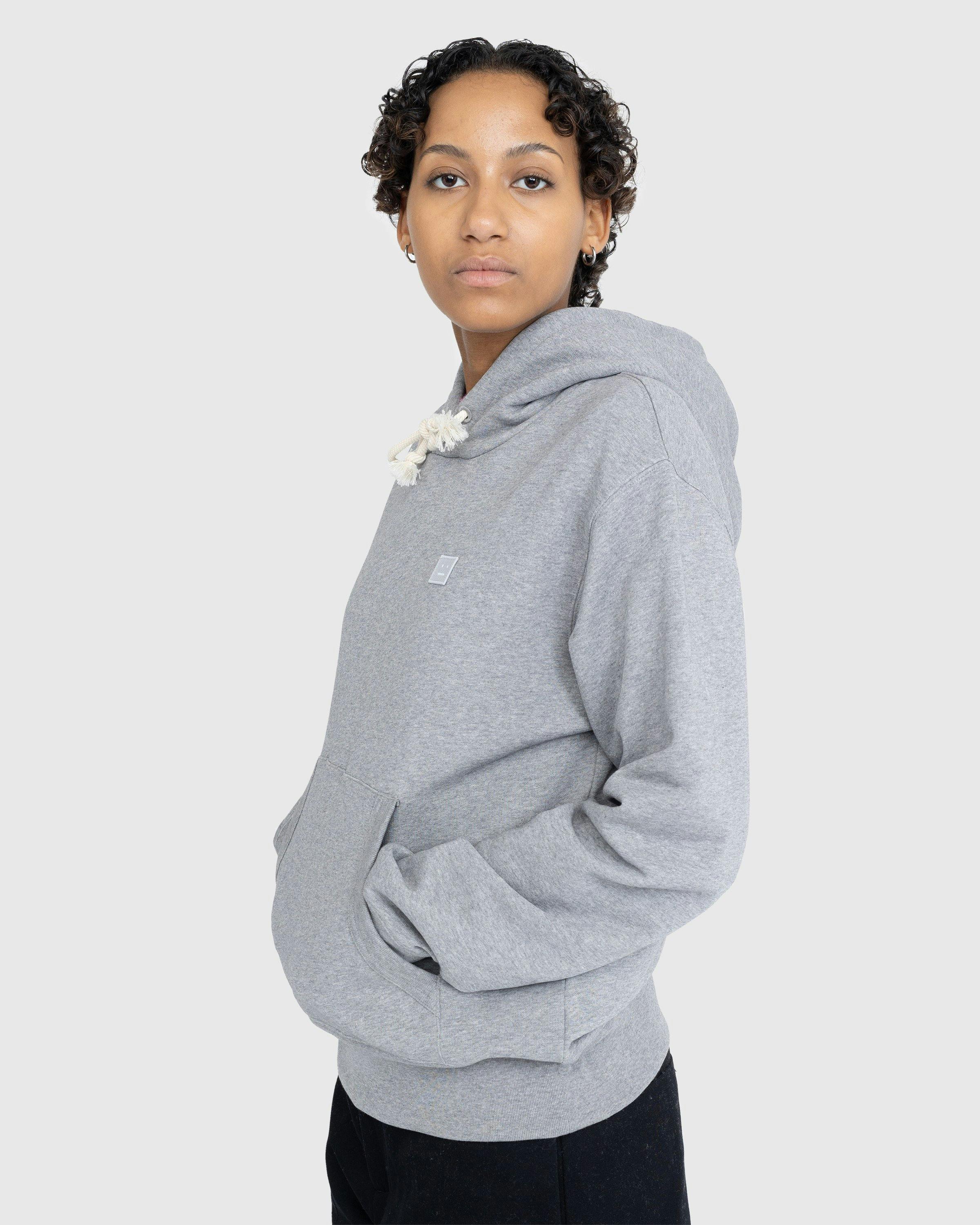 Acne Studios - Face Logo Hoodie Grey - Clothing - Grey - Image 5