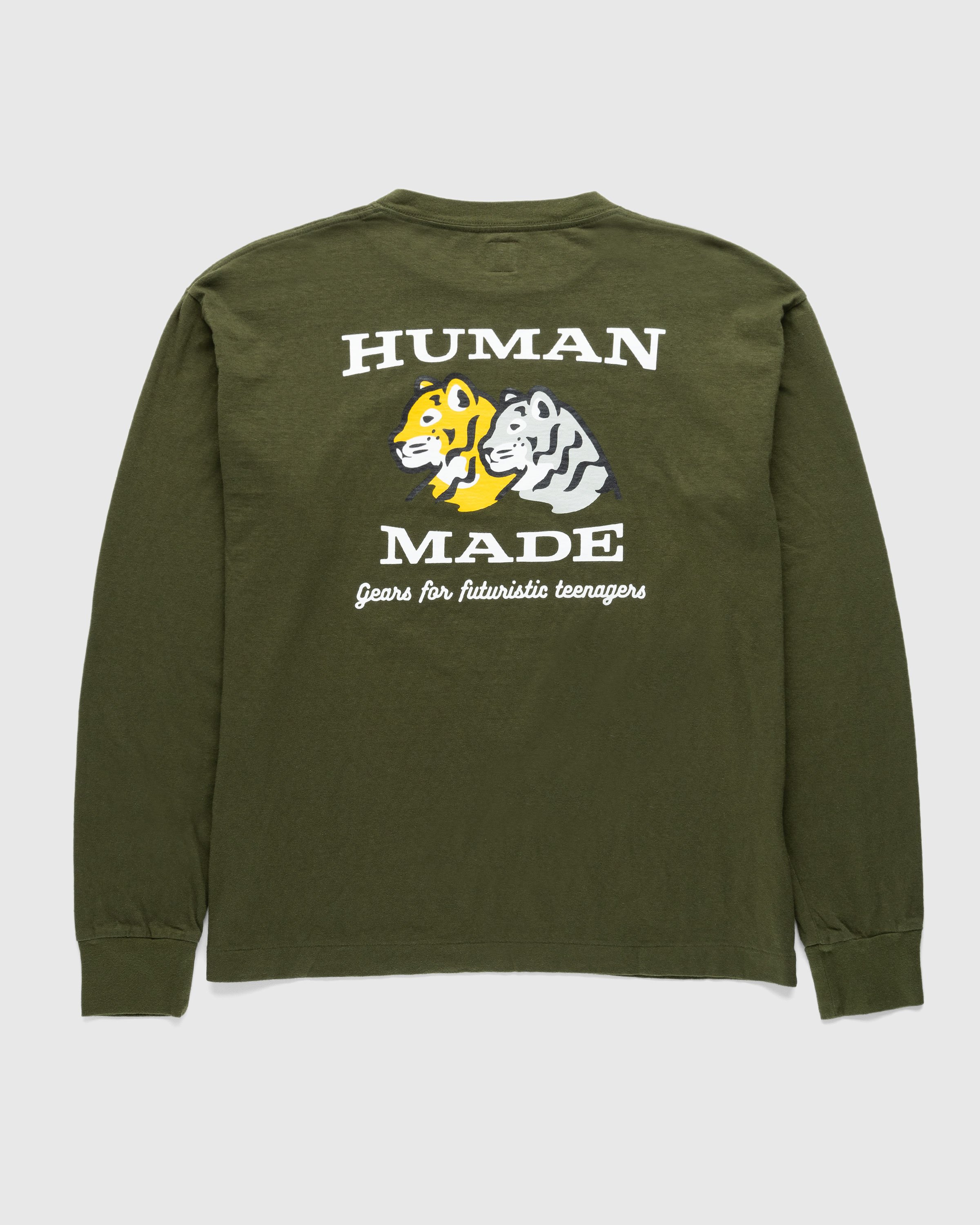Human Made - GRAPHIC L/S T-SHIRT #1 Olive Drab - Clothing - Green - Image 2