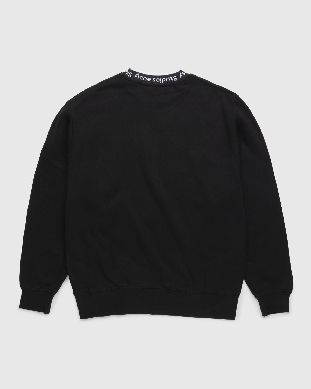 Acne Studios - Logo Rib Sweatshirt Black - Clothing - Black - Image 2