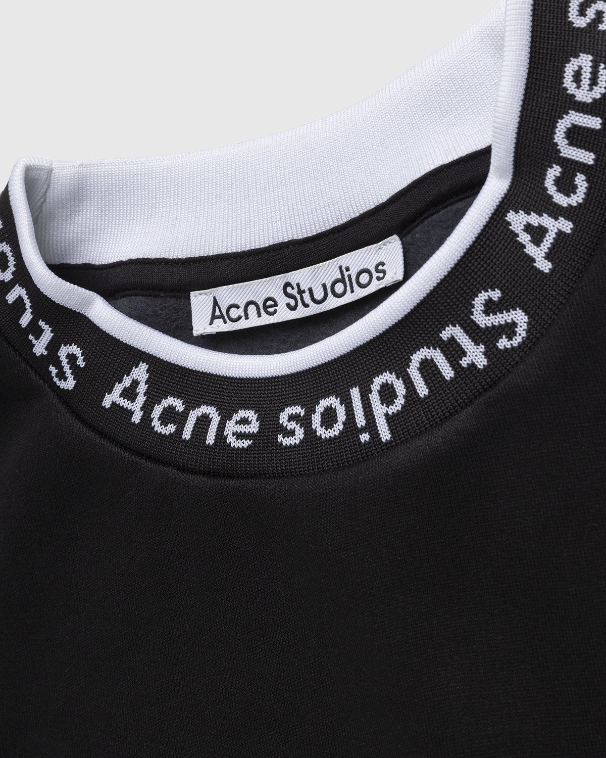 Acne Studios - Logo Rib Sweatshirt Black - Clothing - Black - Image 4