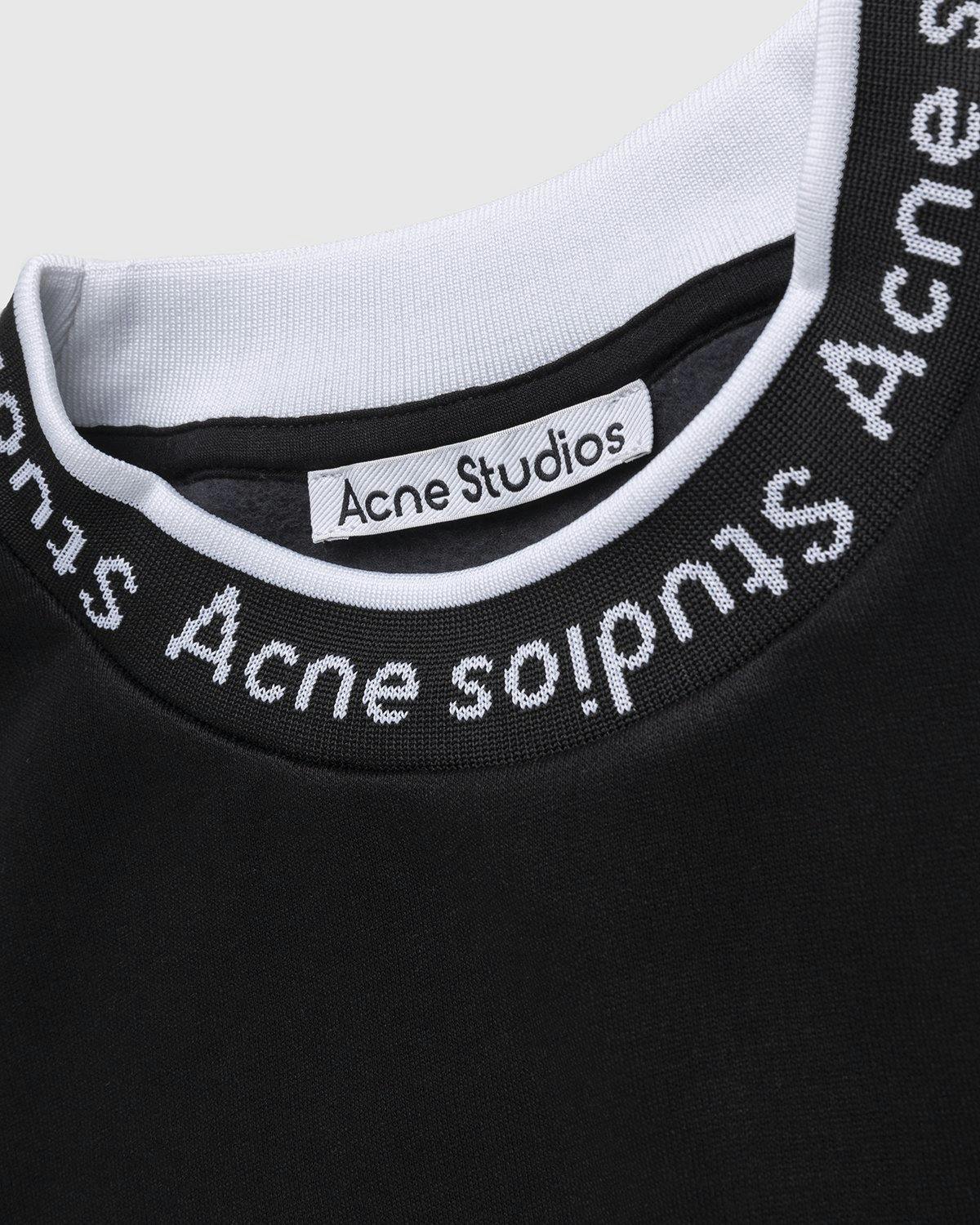 Acne Studios - Logo Rib Sweatshirt Black - Clothing - Black - Image 4