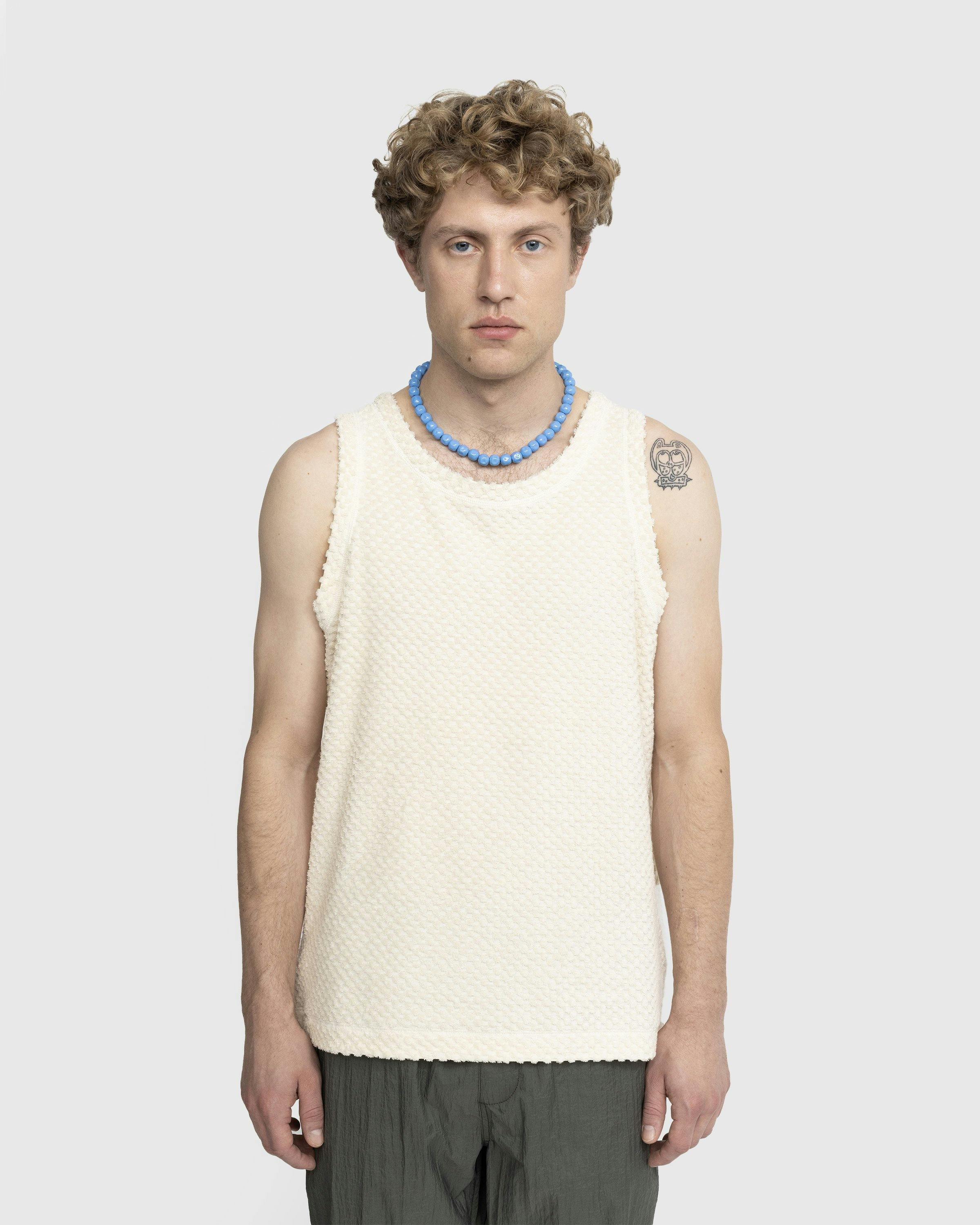 Jil Sander - Cotton Blend Terry Tank Top Beige - Clothing - Beige - Image 2