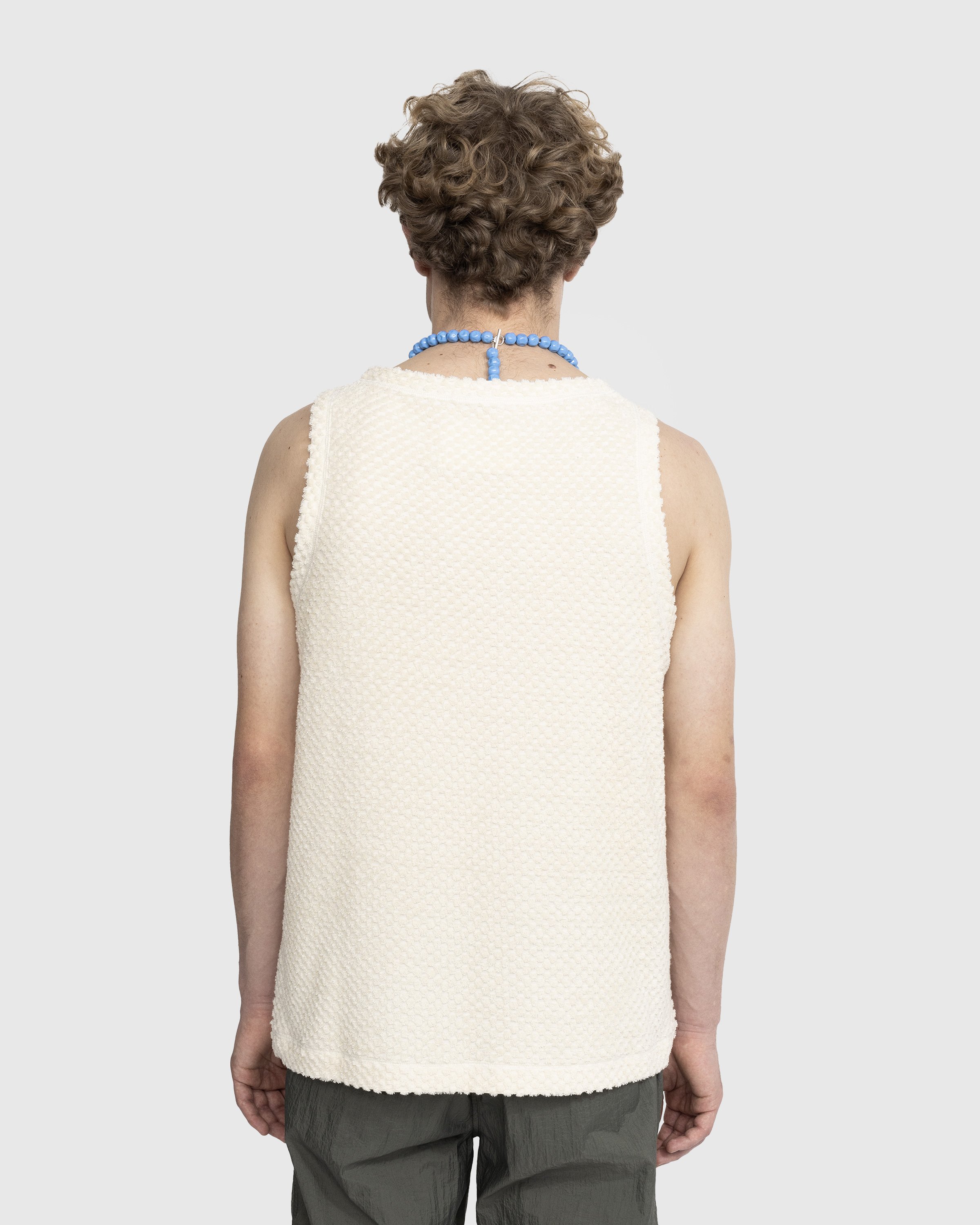 Jil Sander - Cotton Blend Terry Tank Top Beige - Clothing - Beige - Image 3
