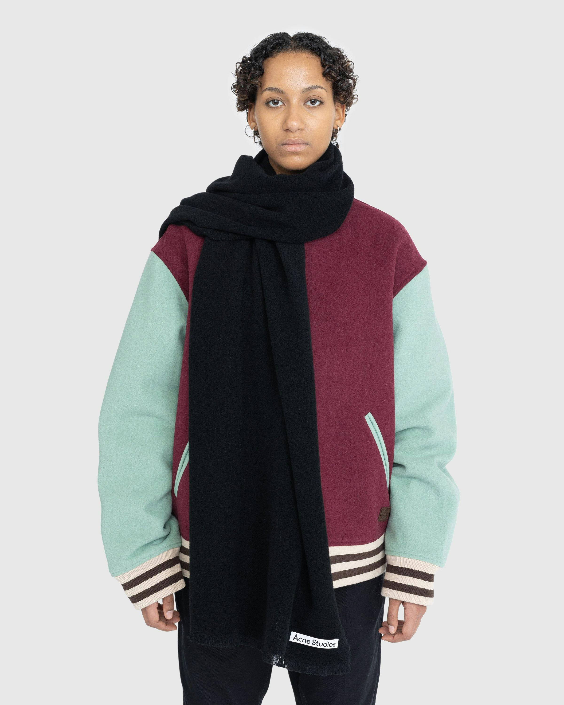 Acne Studios - Oversized Wool Scarf Black - Accessories - Black - Image 3