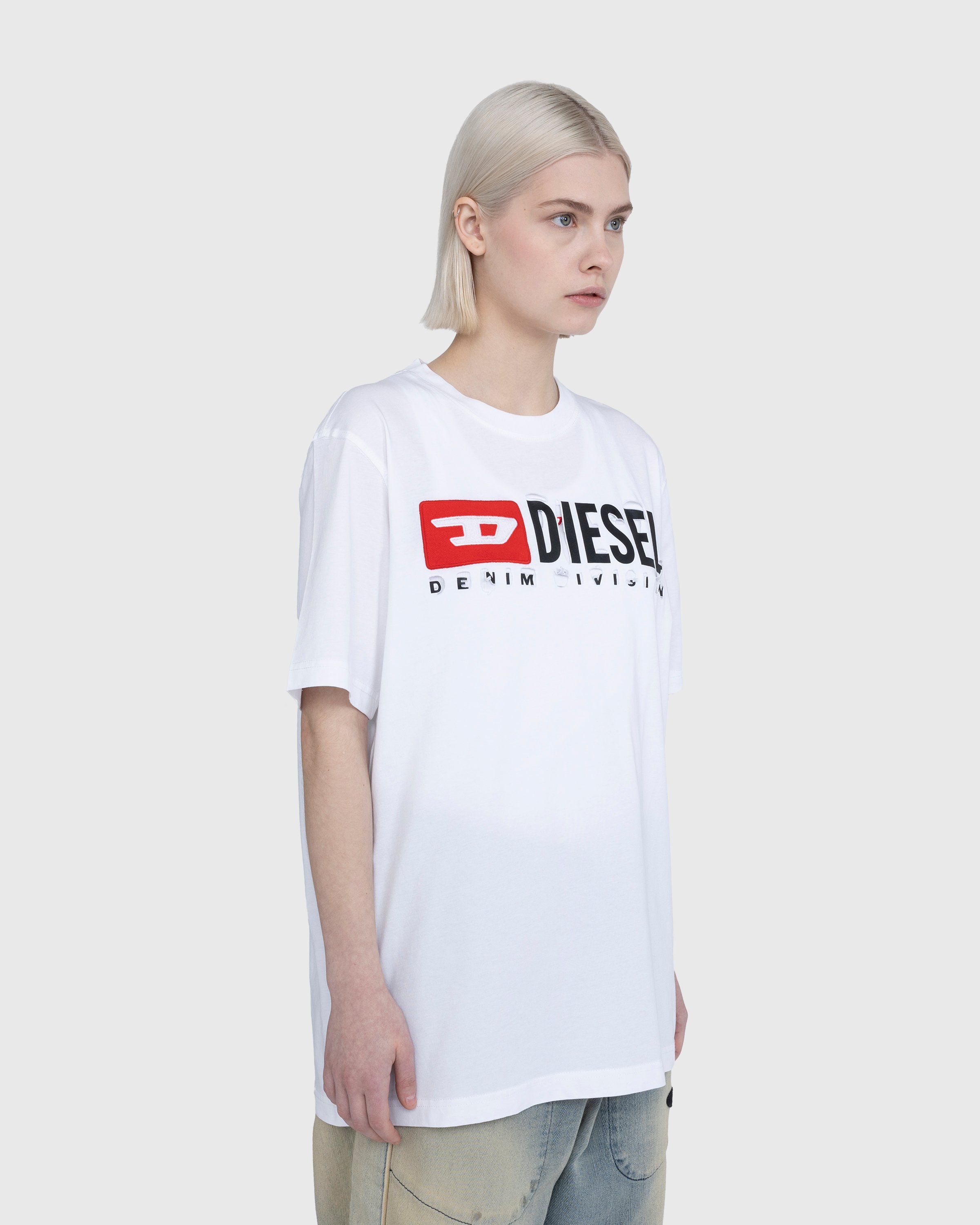 Diesel - Denim Division T-Shirt White - Clothing - Blue - Image 4