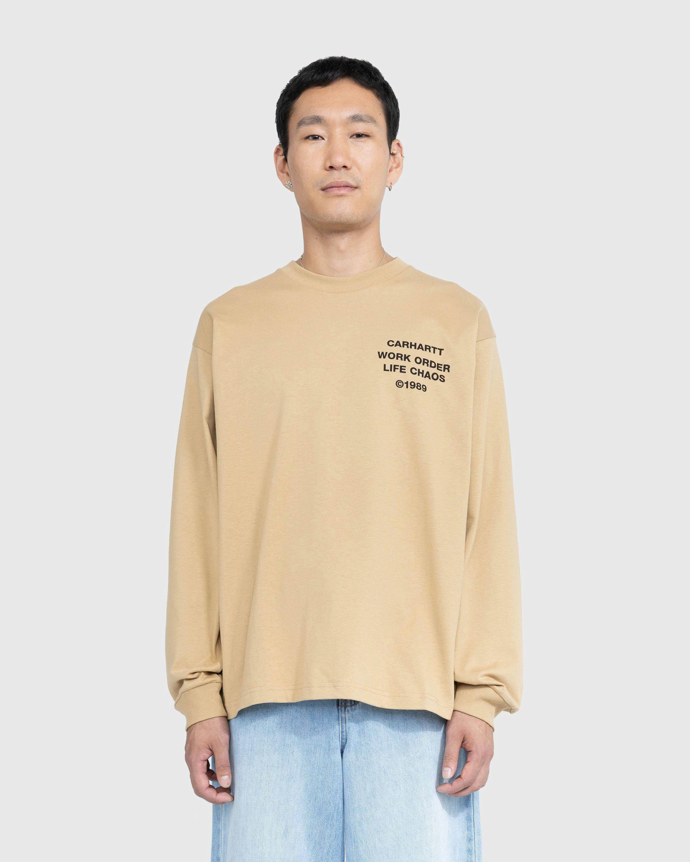 Carhartt WIP - LS Reverse Hammer T-Shirt Brown - Clothing - Brown - Image 2