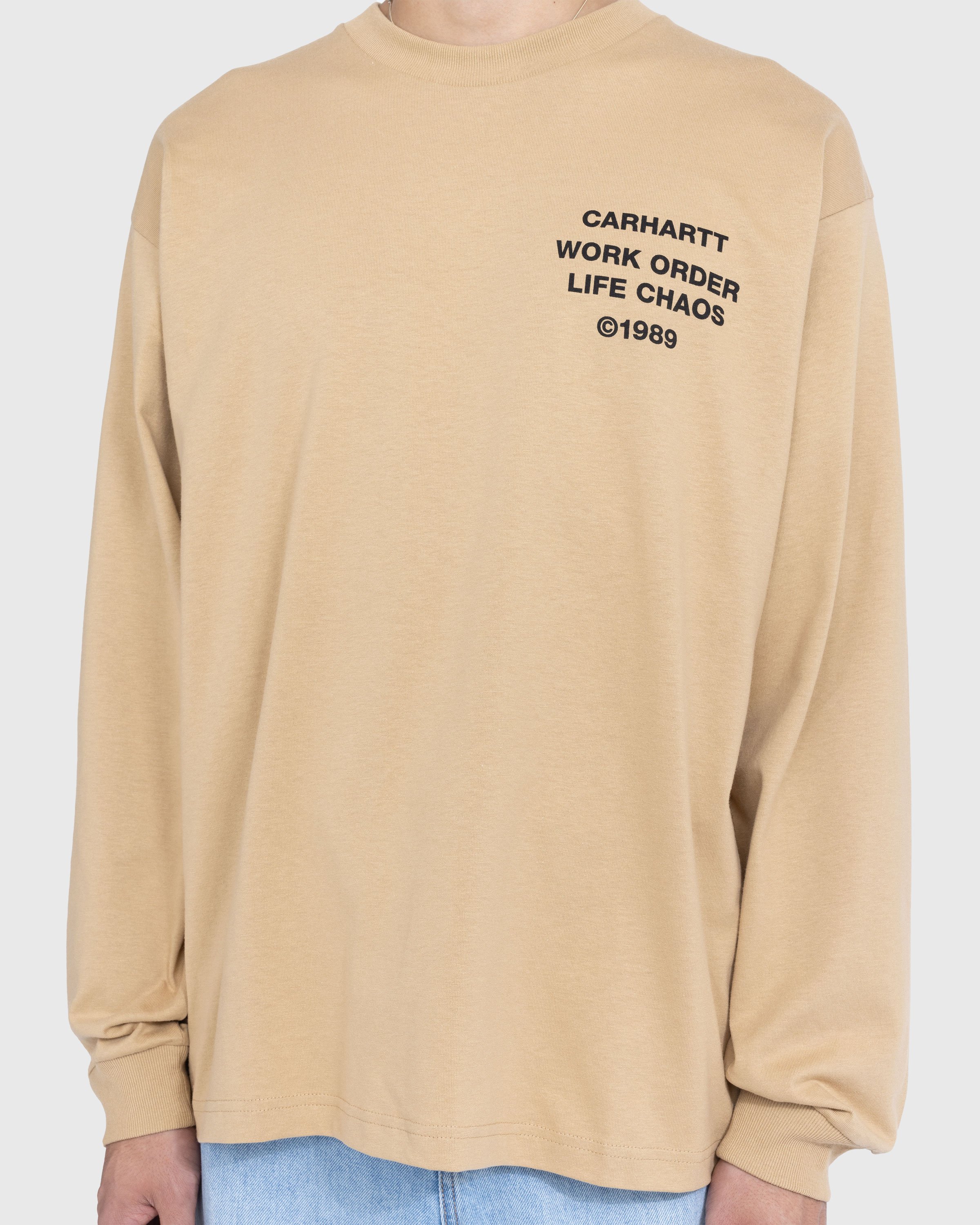 Carhartt WIP - LS Reverse Hammer T-Shirt Brown - Clothing - Brown - Image 5