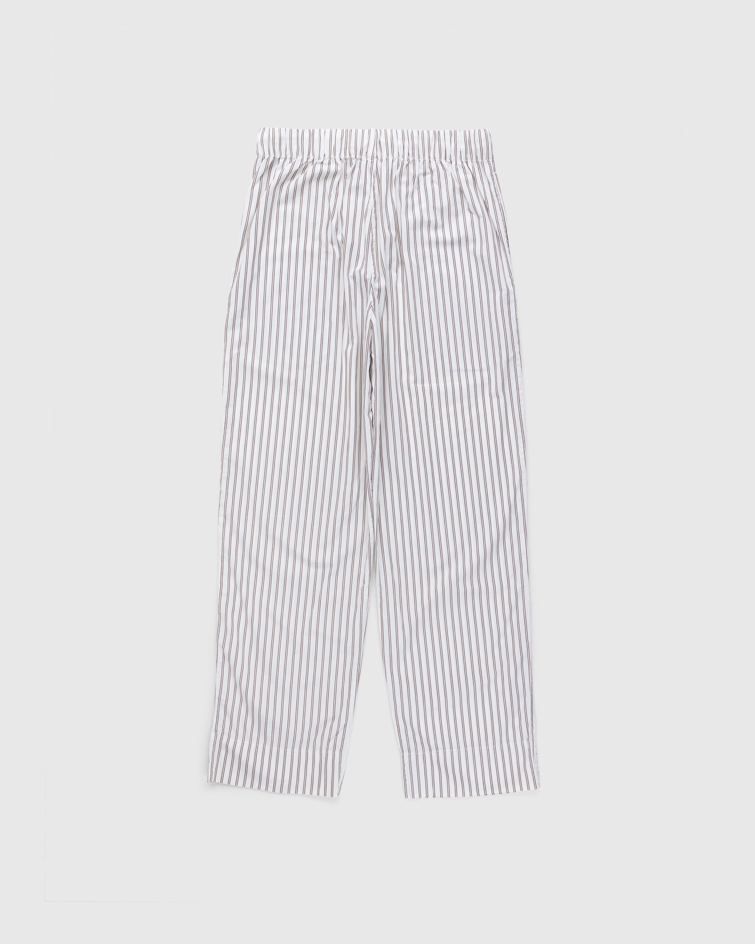 Tekla - Cotton Poplin Pyjamas Pants Hopper Stripes - Clothing - Beige - Image 2