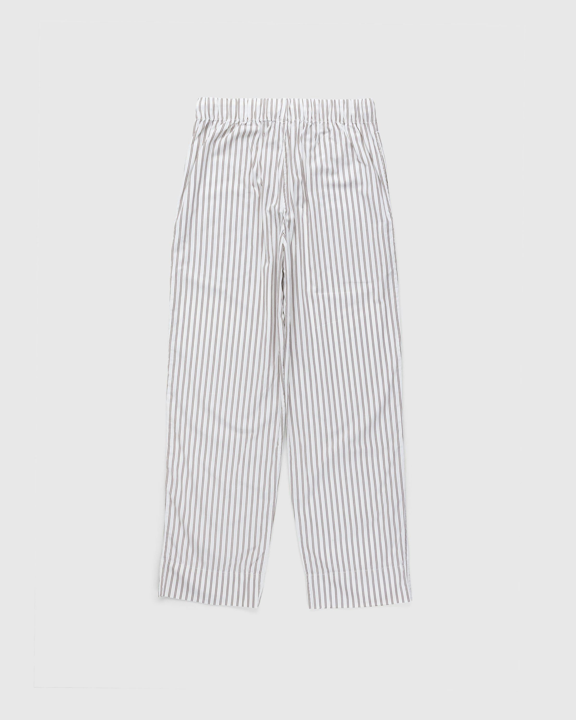 Tekla - Cotton Poplin Pyjamas Pants Hopper Stripes - Clothing - Beige - Image 2