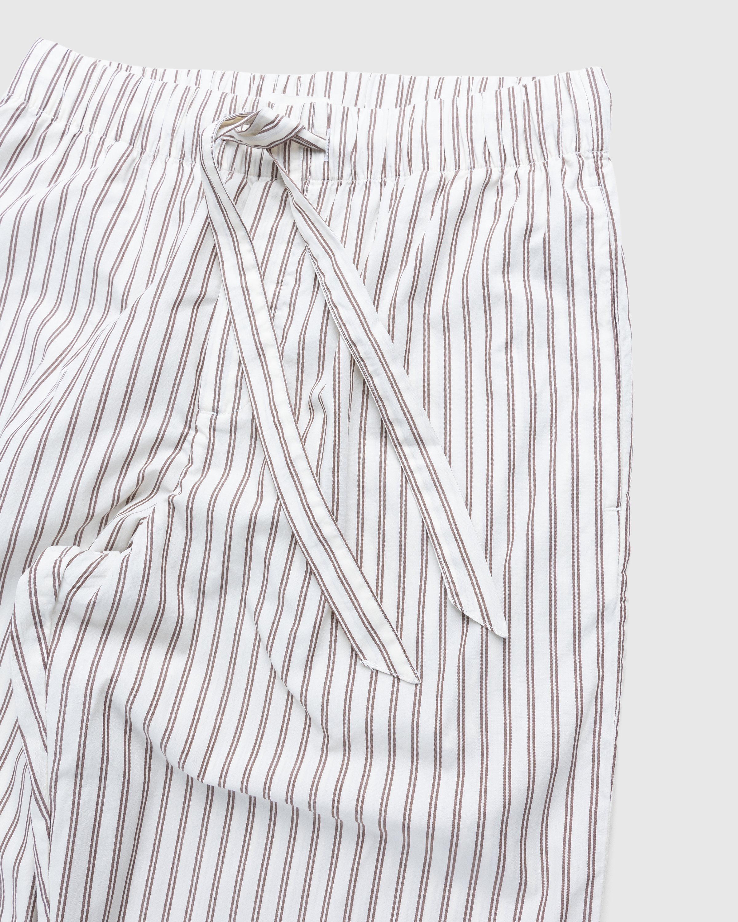 Tekla - Cotton Poplin Pyjamas Pants Hopper Stripes - Clothing - Beige - Image 3