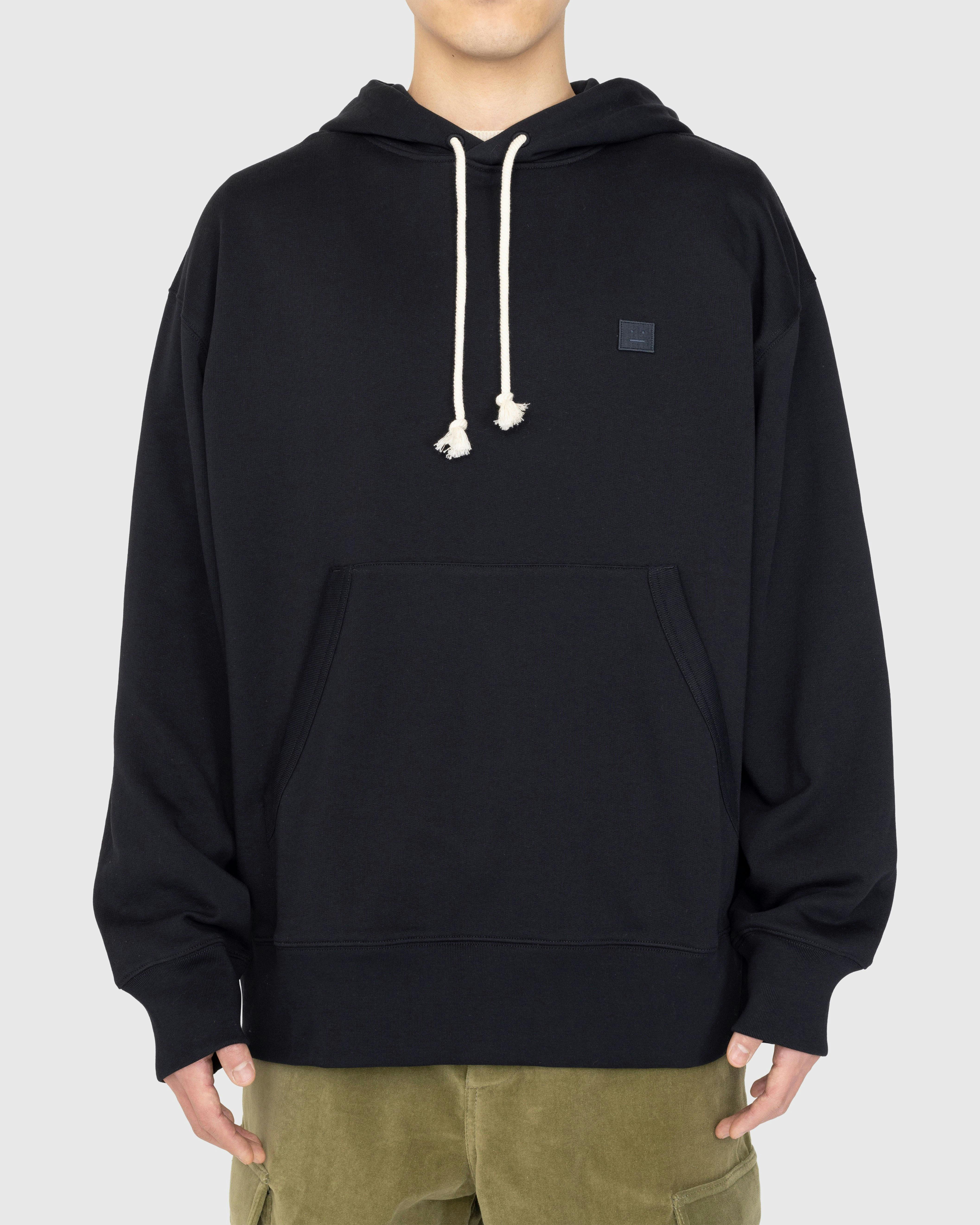 Acne Studios - Organic Cotton Hooded Sweatshirt Black - Clothing - Black - Image 2