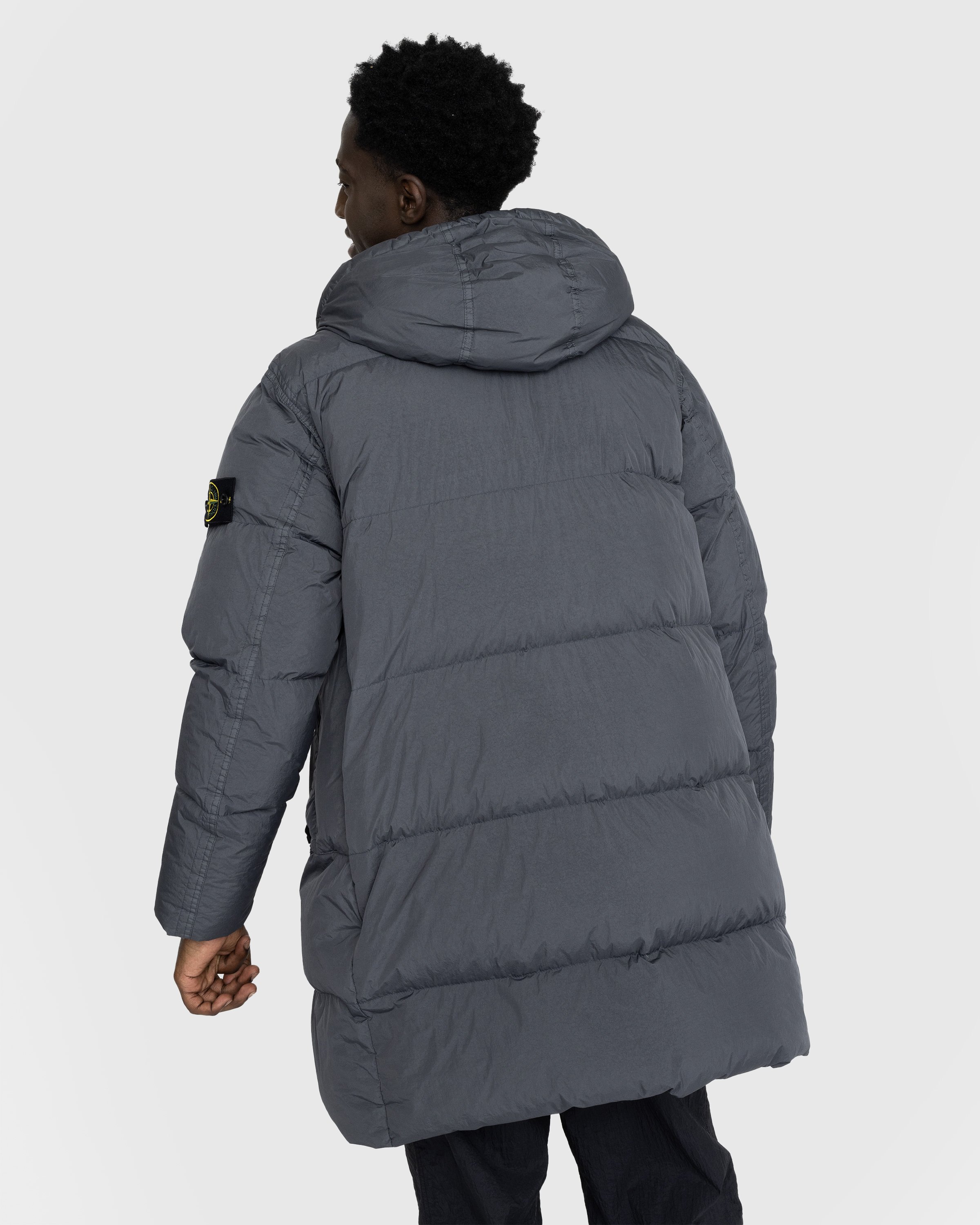 Stone Island - Garment-Dyed Long Jacket Lead Grey - Clothing - Grey - Image 3
