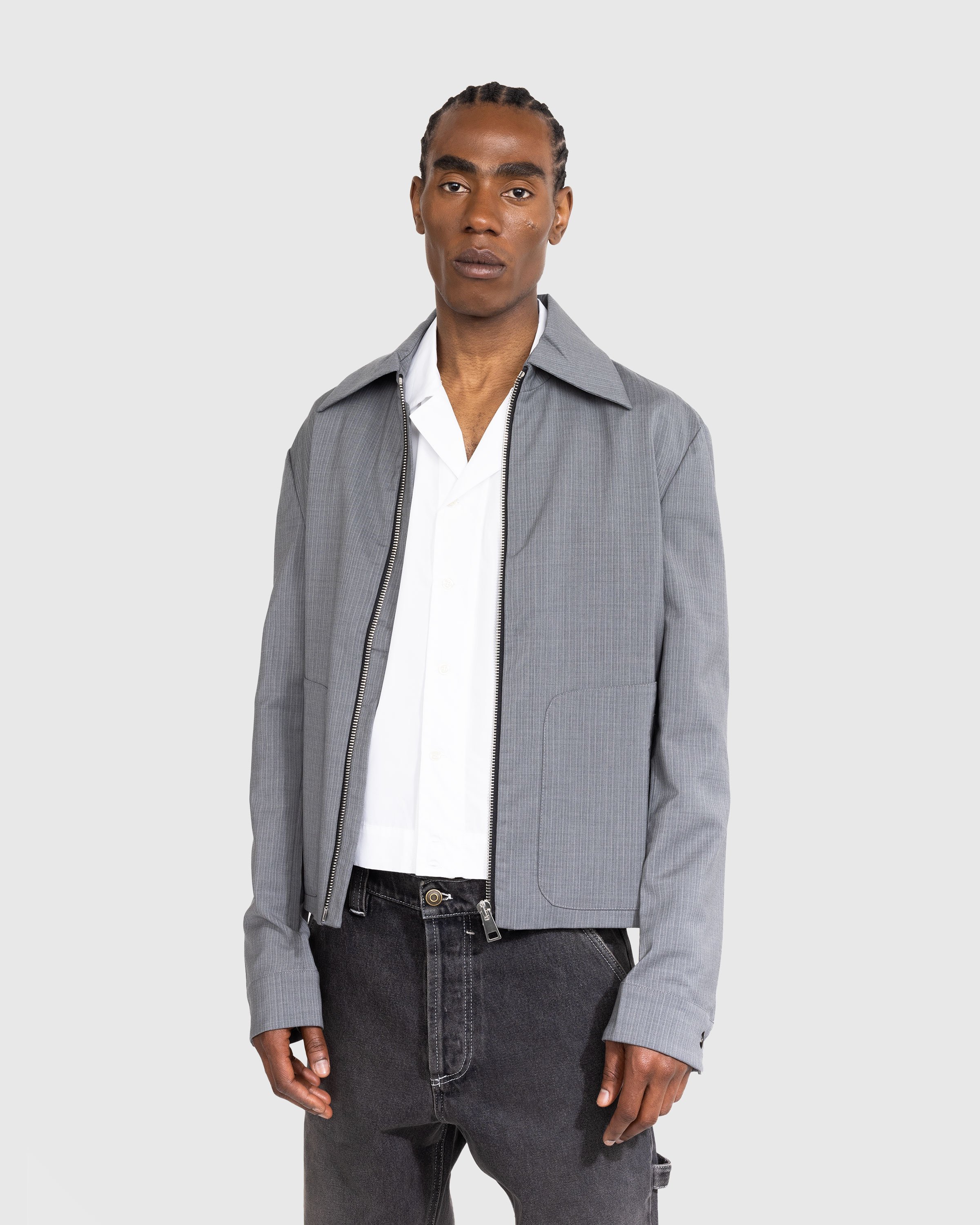 Winnie New York - Classic Zip-Up Jacket Grey - Clothing - Grey - Image 2
