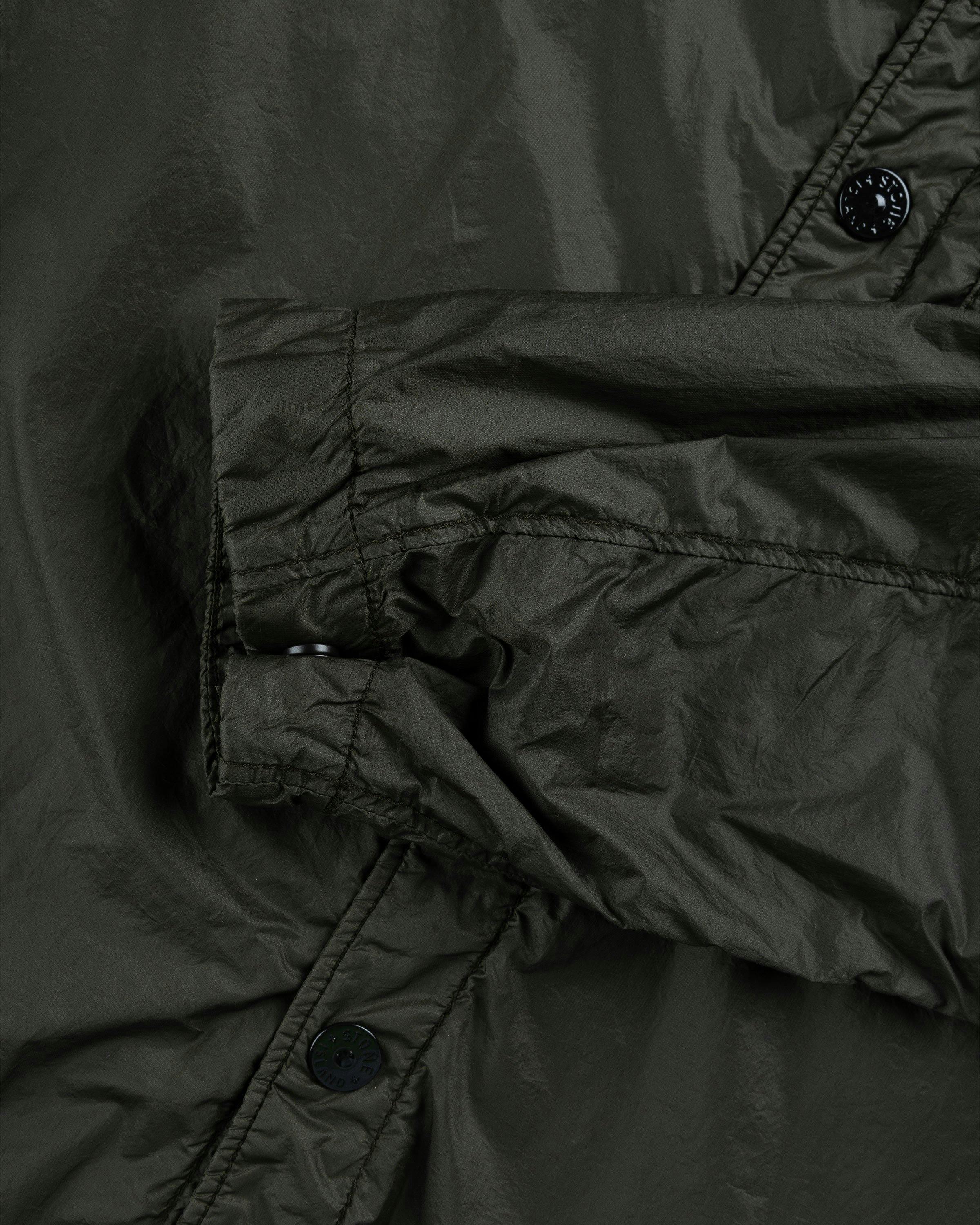 Stone Island - Coated Nylon Overshirt Olive - Clothing - Green - Image 7