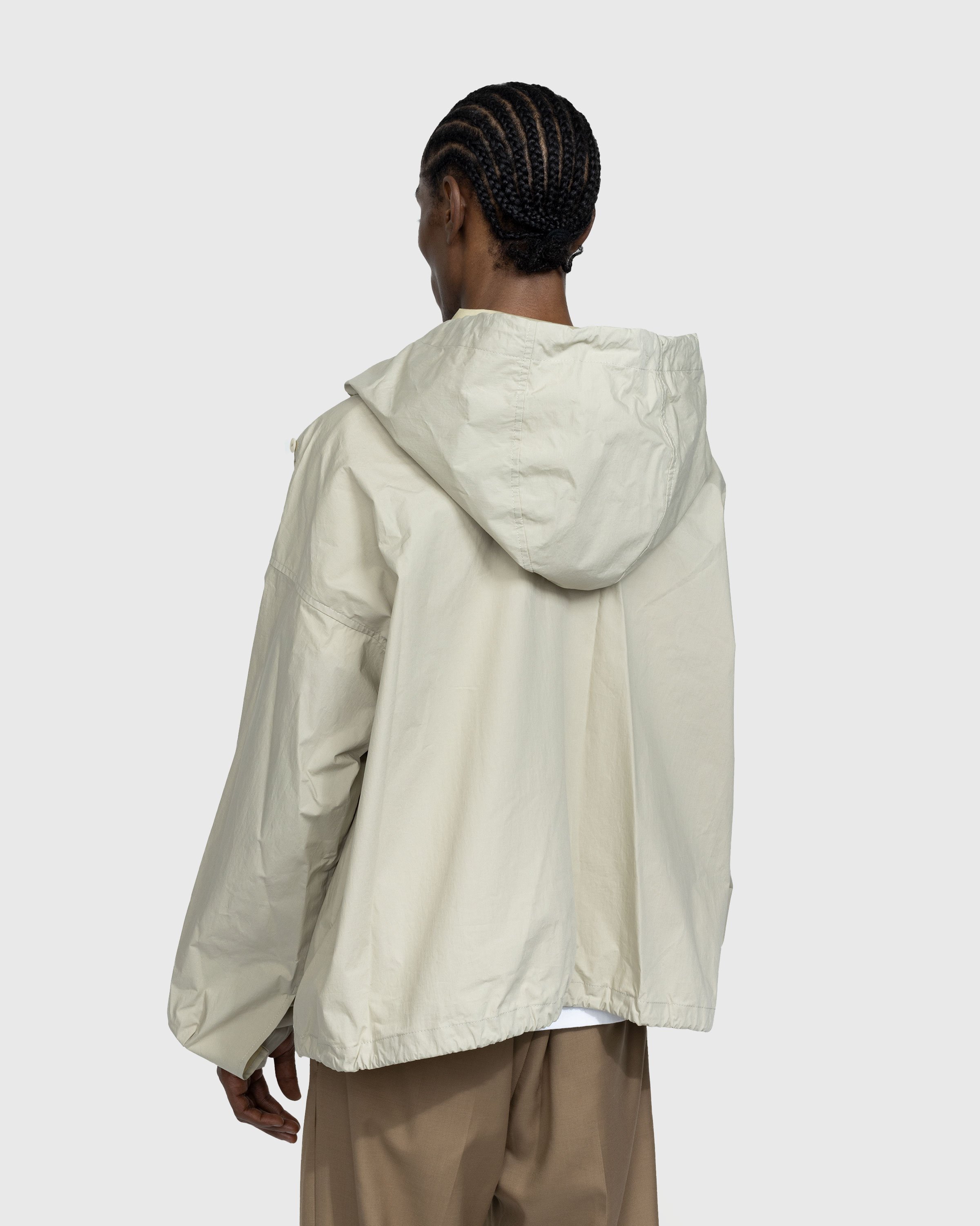 Maison Margiela - Coated Cotton Hooded Jacket Cream - Clothing - Beige - Image 3