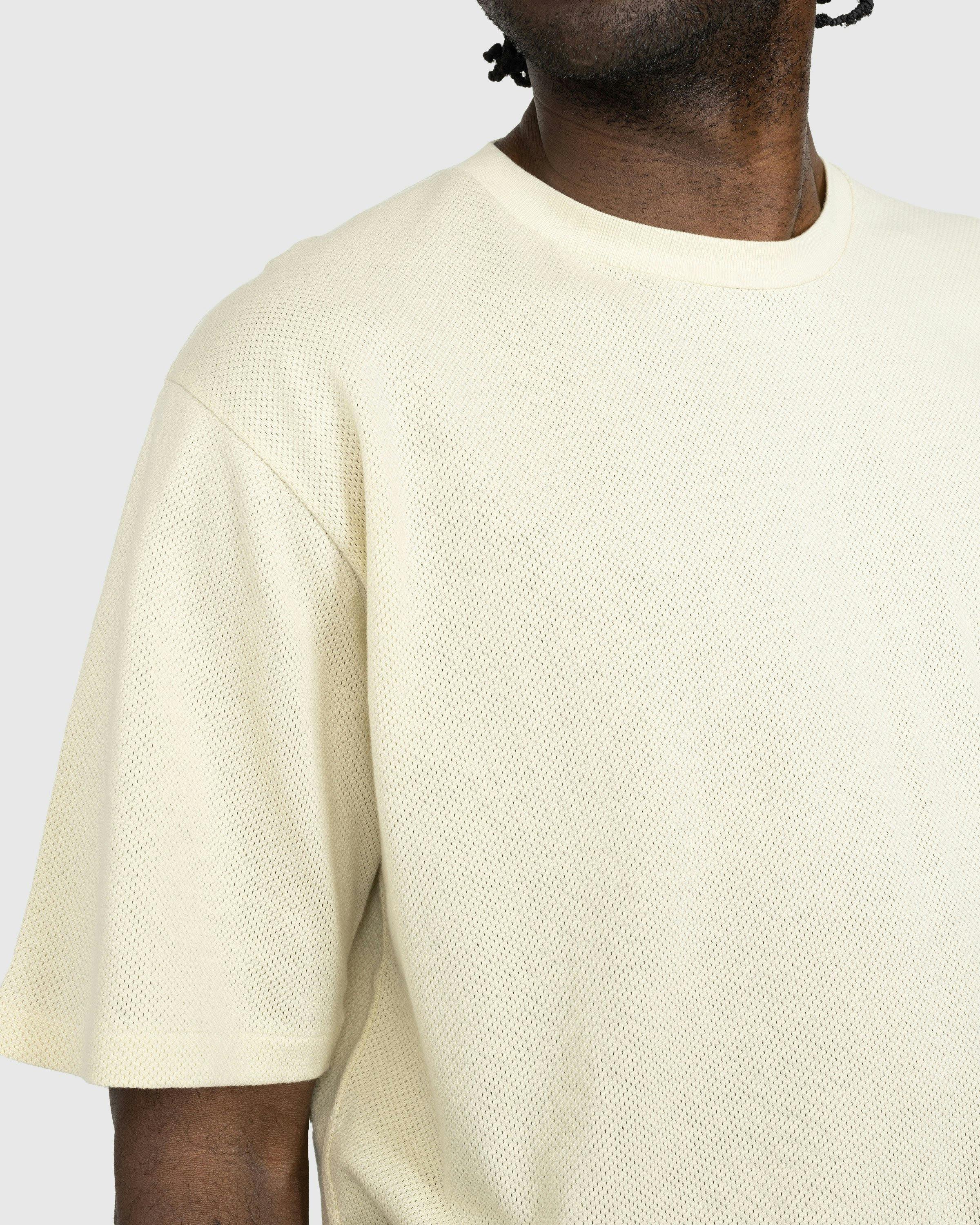 Auralee - Cotton Mesh Dyed Tee Ivory - Clothing - Beige - Image 4