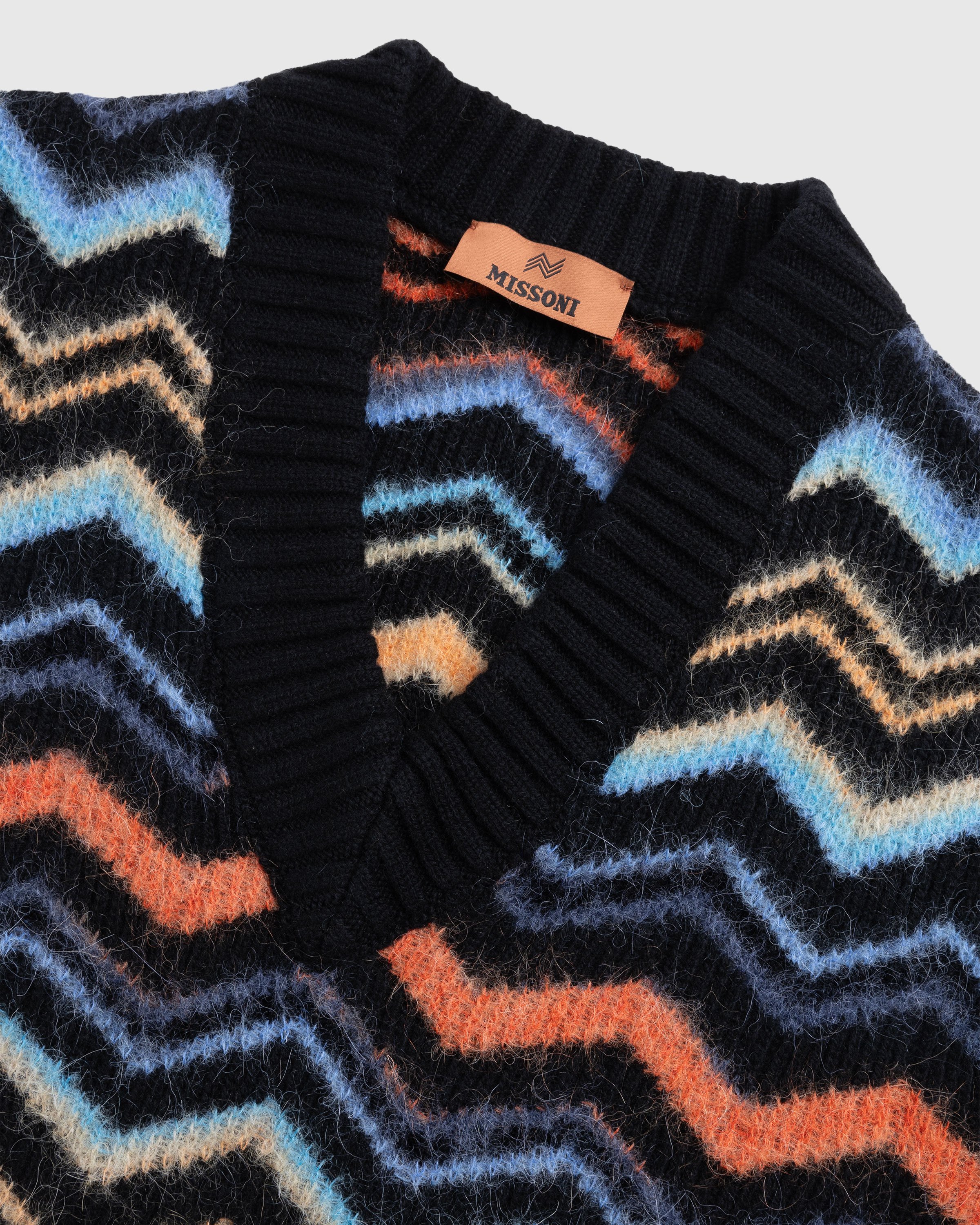 Missoni - Zig Zag Knit Vest Black/Orange/Light Blue - Clothing - Multi - Image 5