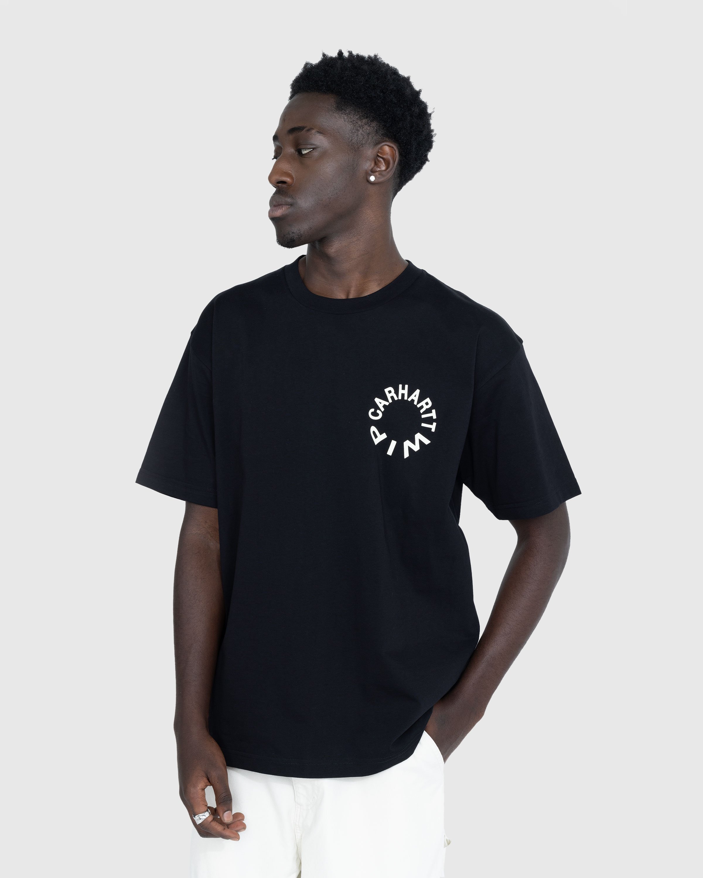 Carhartt WIP - Work Varsity T-Shirt Black/Wax - Clothing - Black - Image 2