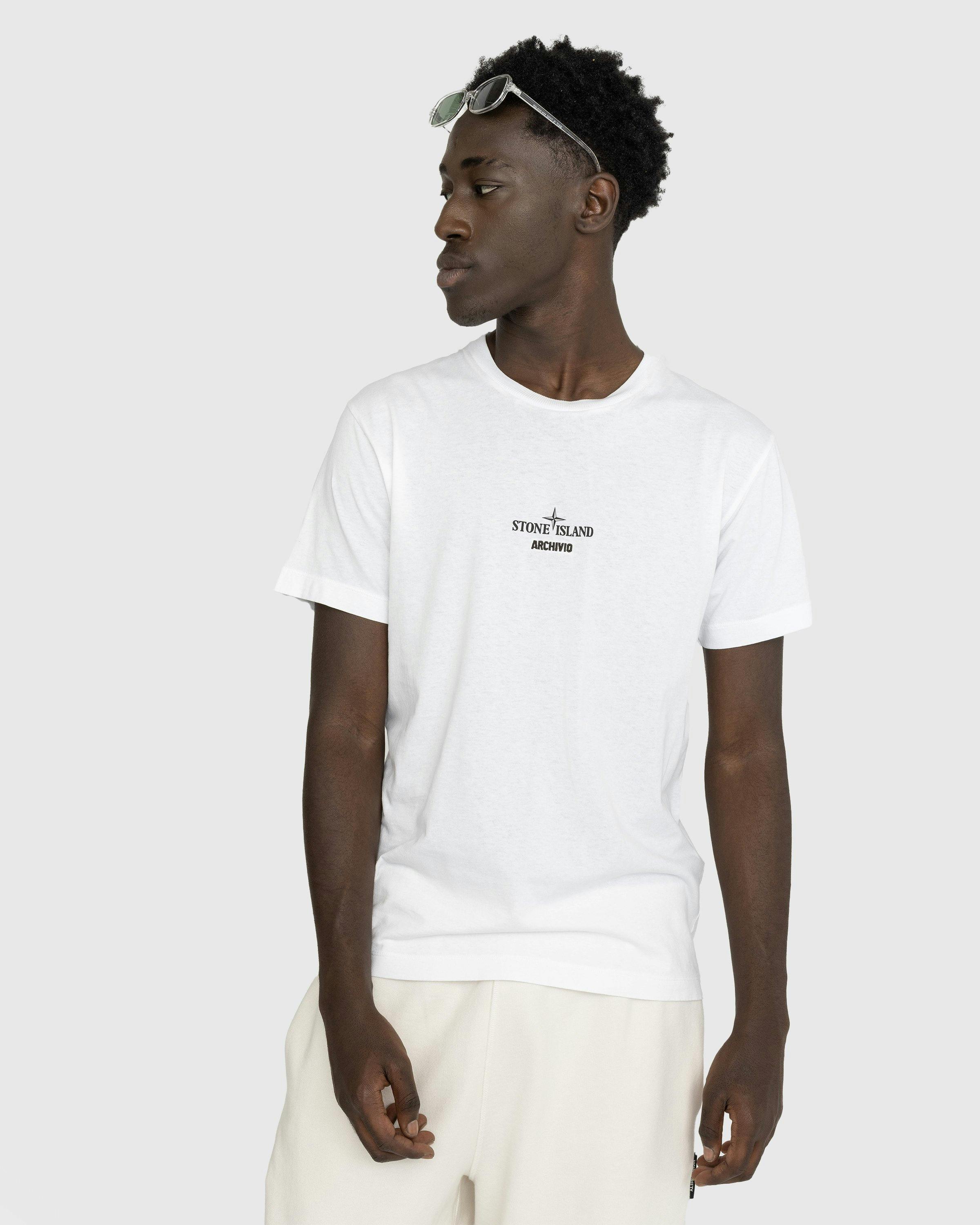 Stone Island - Archivio Lino Watro T-Shirt White - Clothing - White - Image 2