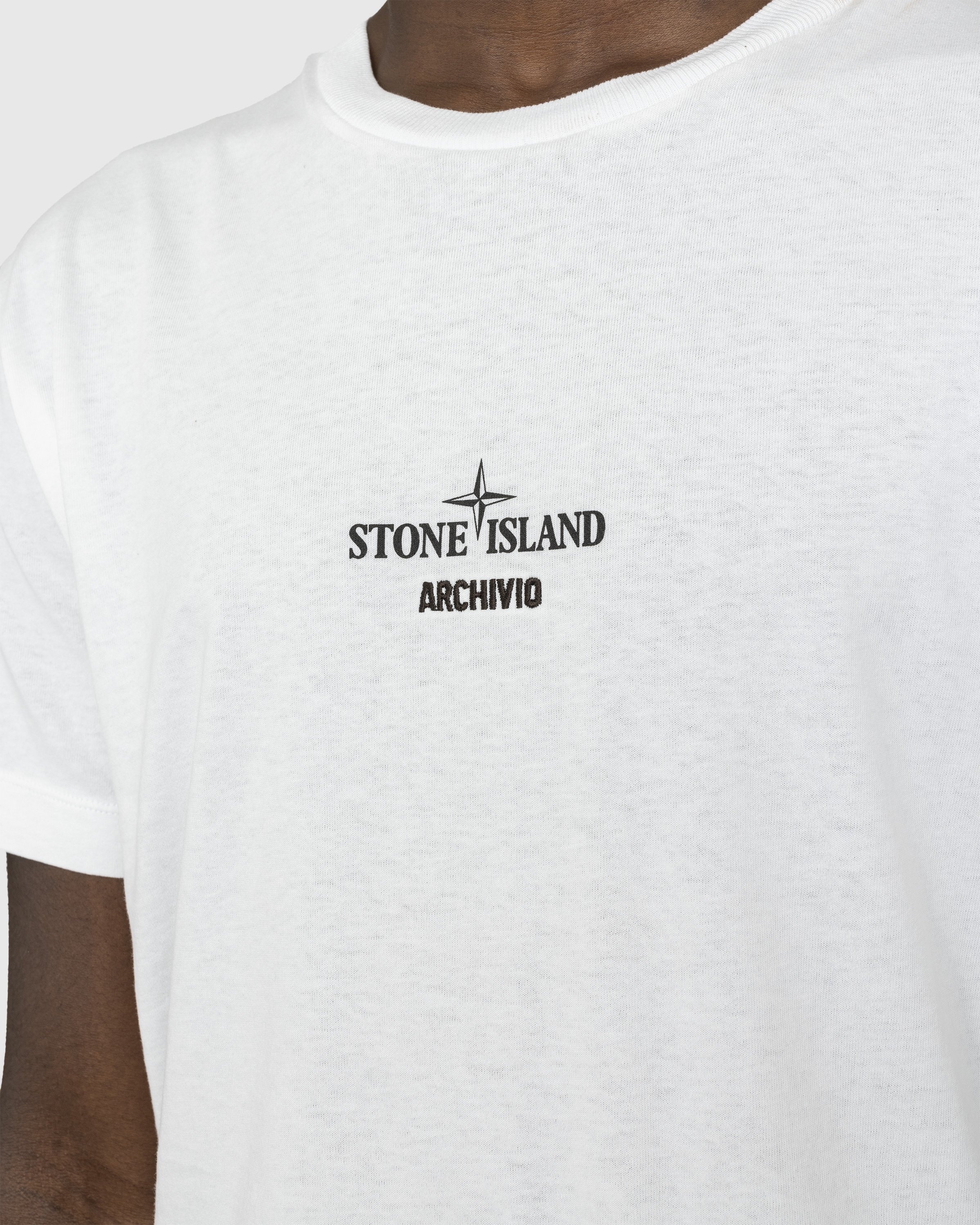 Stone Island - Archivio Lino Watro T-Shirt White - Clothing - White - Image 4