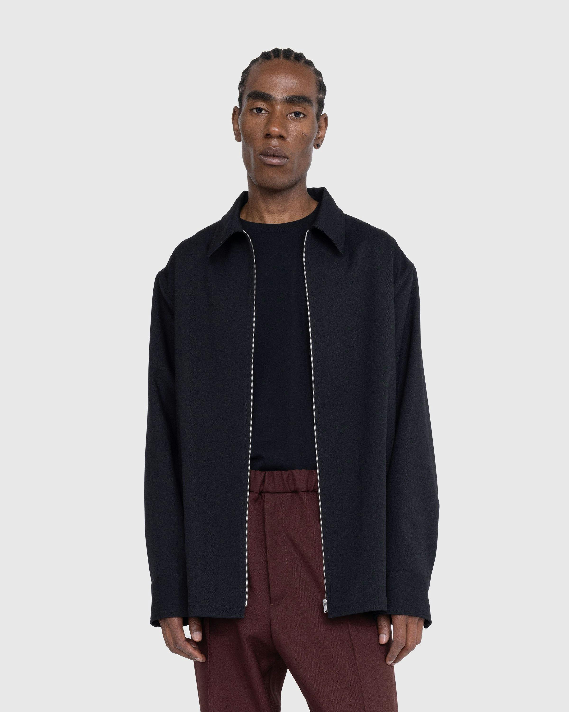 Jil Sander - Wool Plastron Shirt Black  - Clothing - Black - Image 2