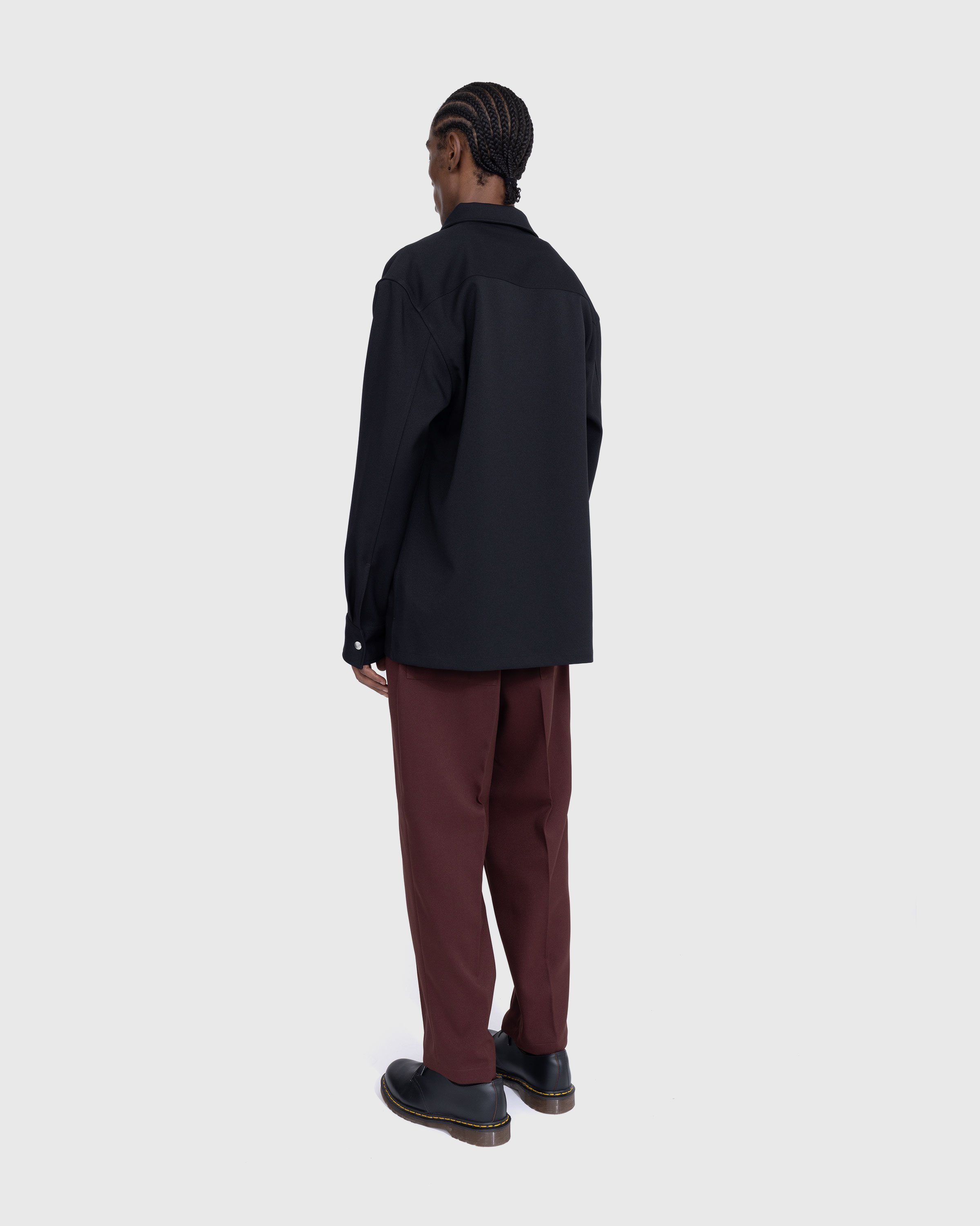Jil Sander - Wool Plastron Shirt Black  - Clothing - Black - Image 4