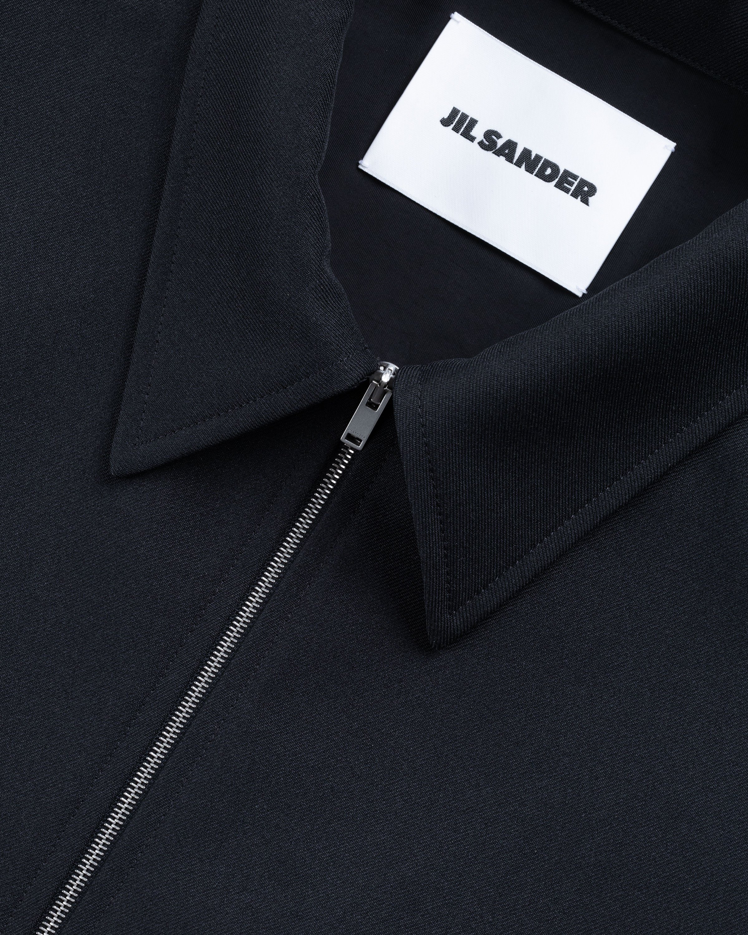Jil Sander - Wool Plastron Shirt Black  - Clothing - Black - Image 5